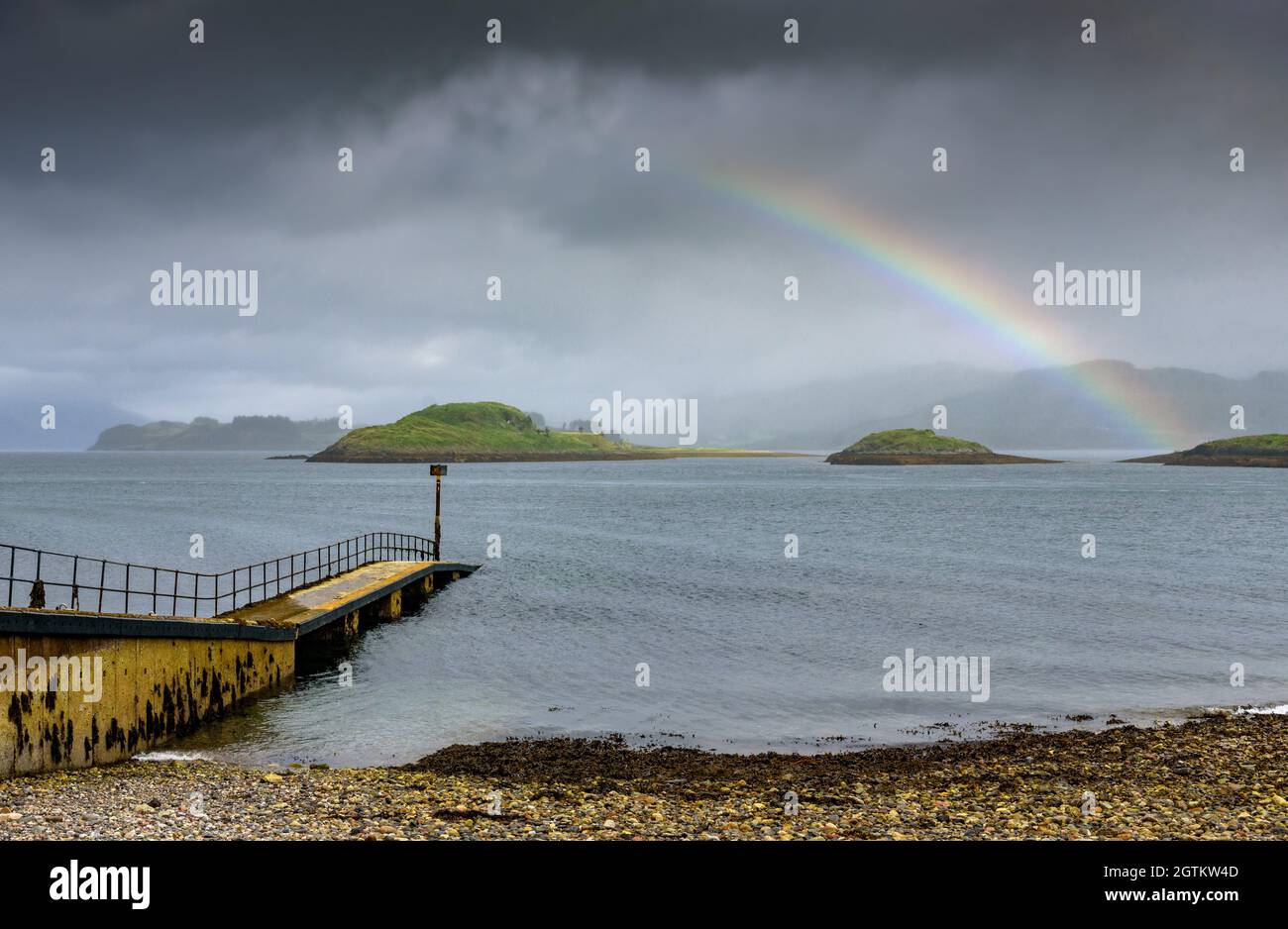 La jetée de point sur l'île de Lismore Argyll, en Écosse Banque D'Images