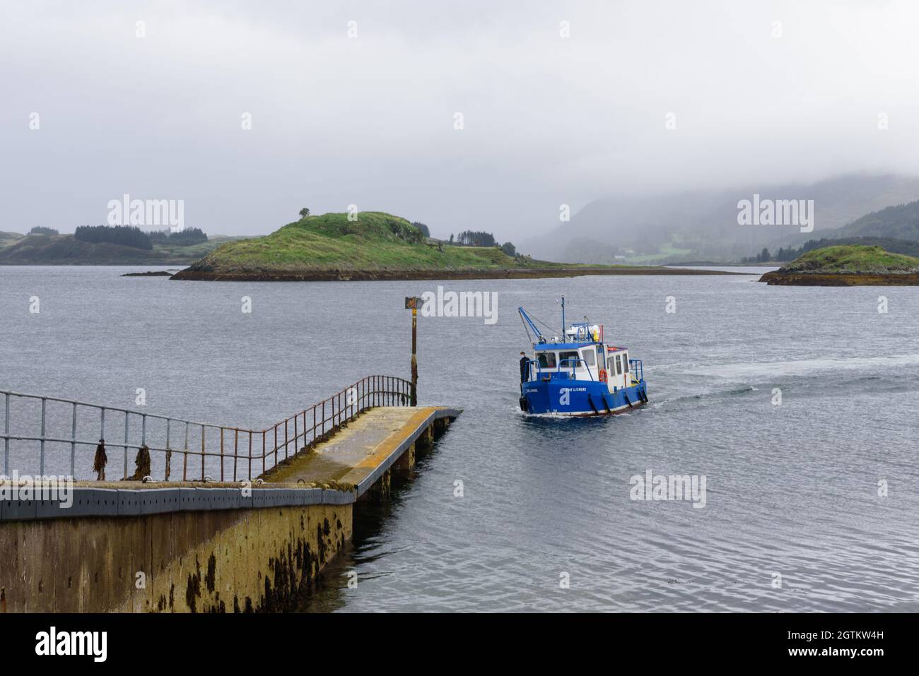 La jetée de point sur l'île de Lismore Argyll, en Écosse Banque D'Images