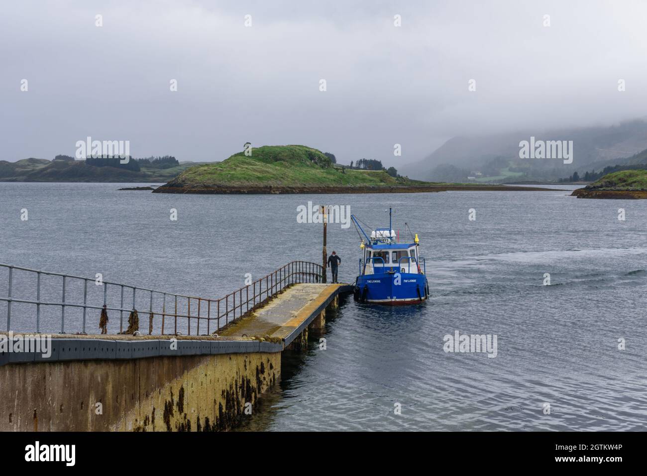 La jetée de point sur l'île de Lismore Argyll, en Écosse Banque D'Images