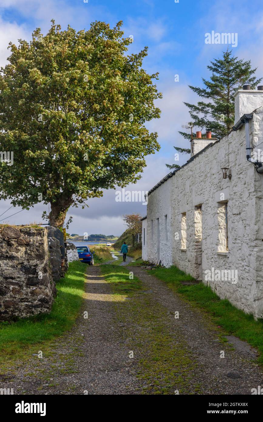 Port Ramsay un village de pêcheurs sur l'île de Lismore à Argyll en Écosse Banque D'Images