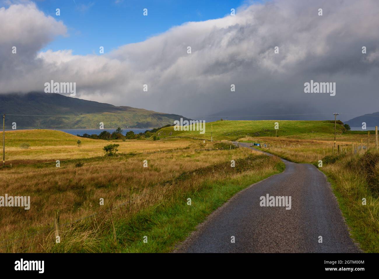 Route vers Port Ramsay sur l'île de Lismore, Argyll, Écosse Banque D'Images