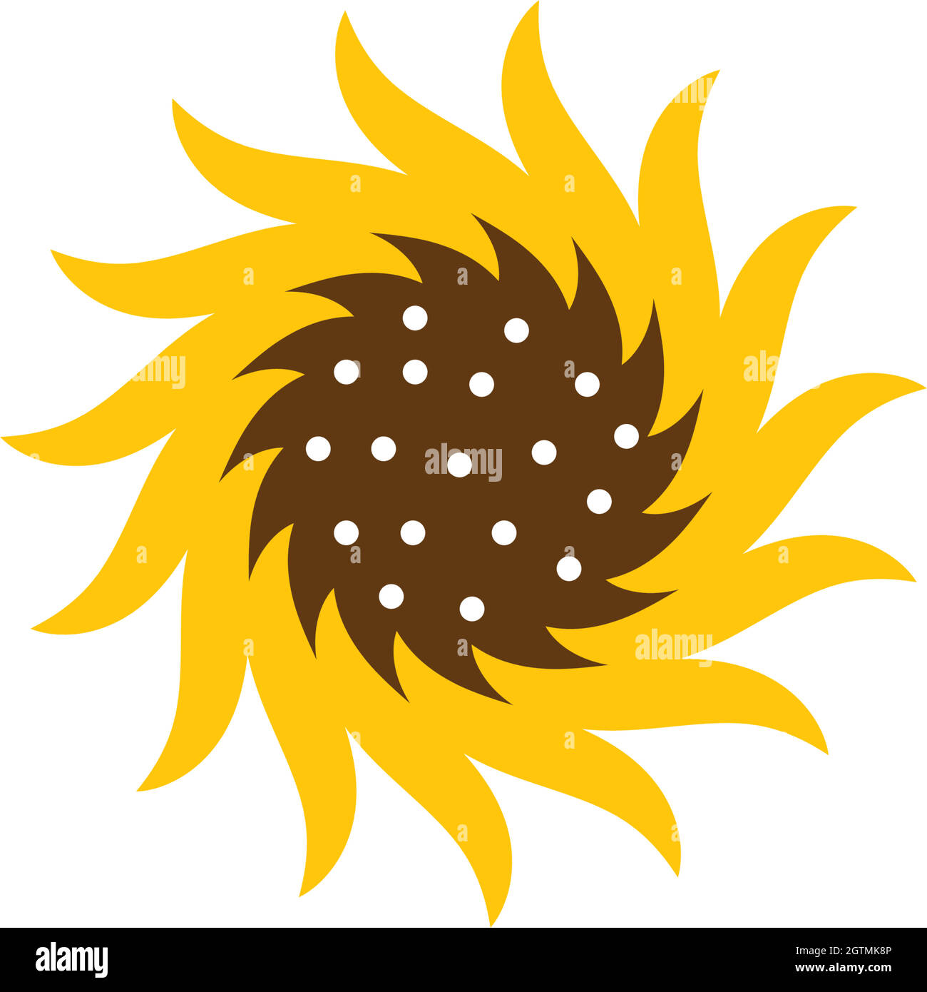 Vecteur d'icône de logo de tournesol Illustration de Vecteur