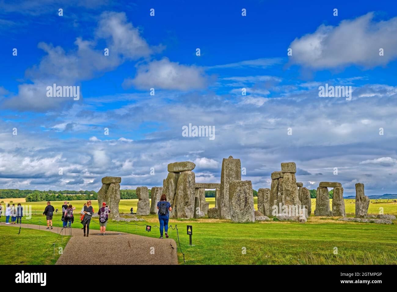 Stonehenge Stone Circle, sur la plaine de Salisbury, dans le Wiltshire, en Angleterre. Banque D'Images