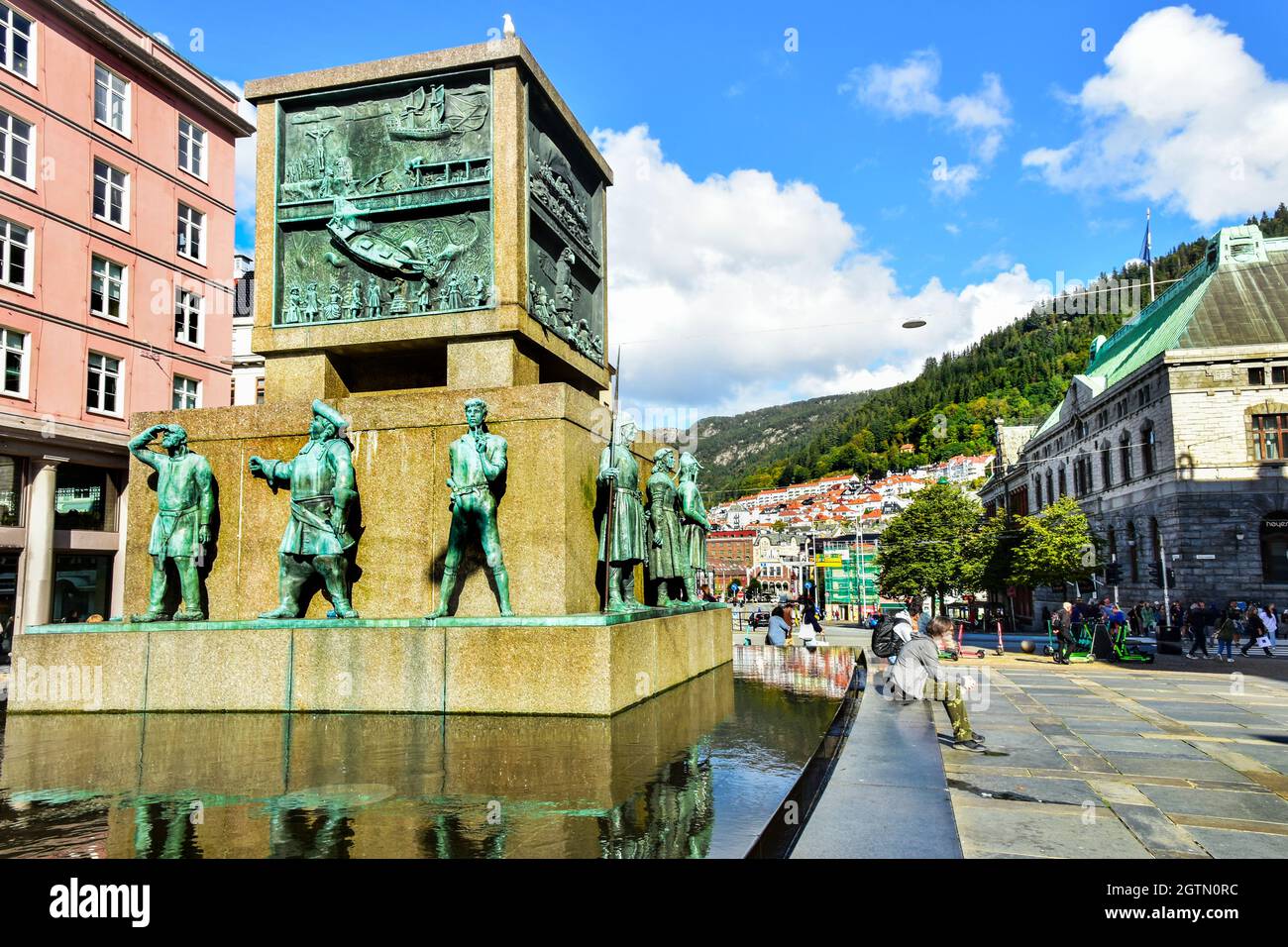 Belle ville de Bergen en Norvège Banque D'Images
