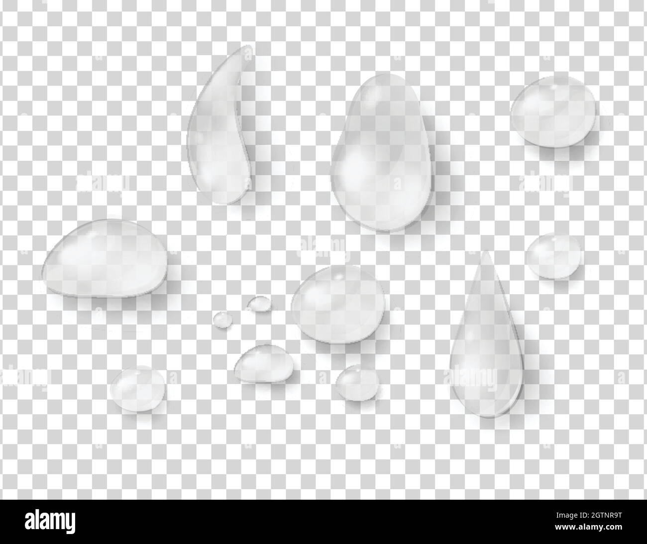 Différentes formes de gouttes de pluie Illustration de Vecteur