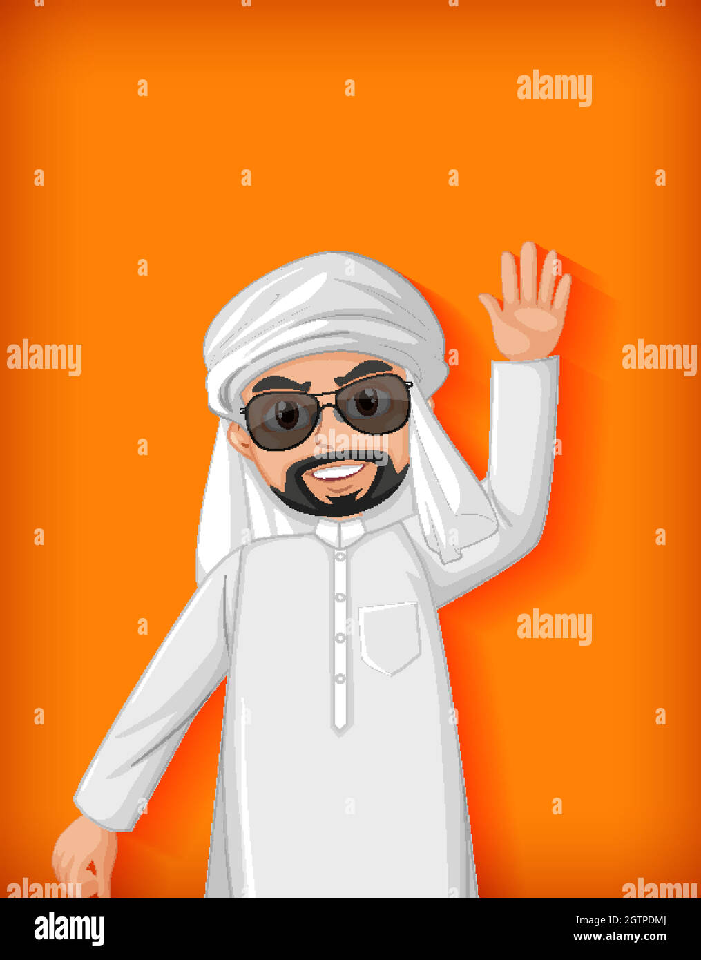 Personnage de dessin animé arabe Image Vectorielle Stock Alamy
