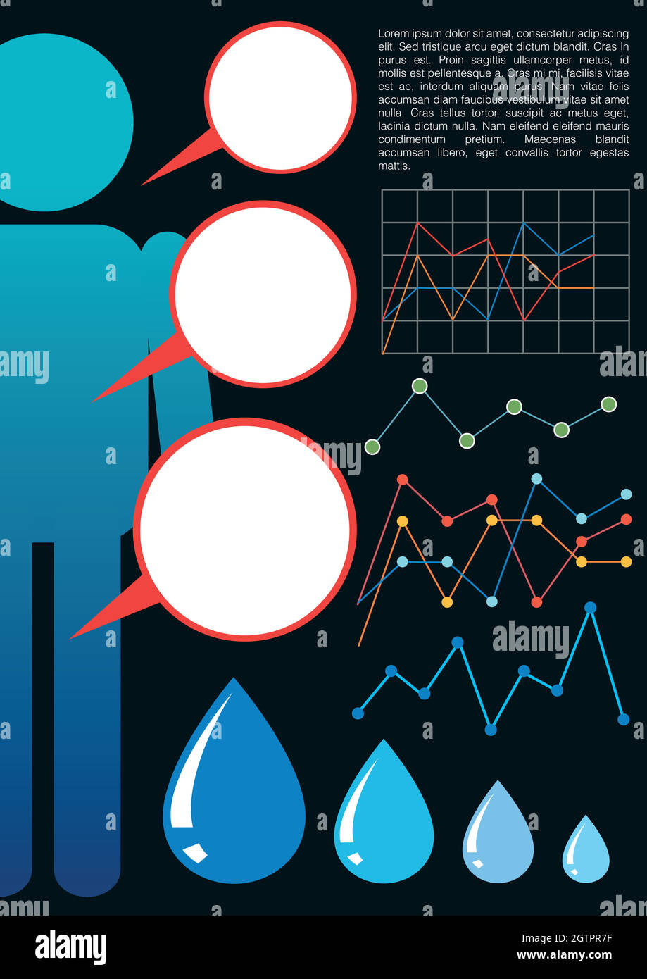Une infographie d'un homme Illustration de Vecteur