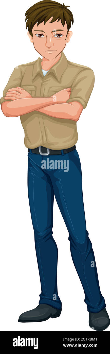 Un homme d'affaires strict Illustration de Vecteur