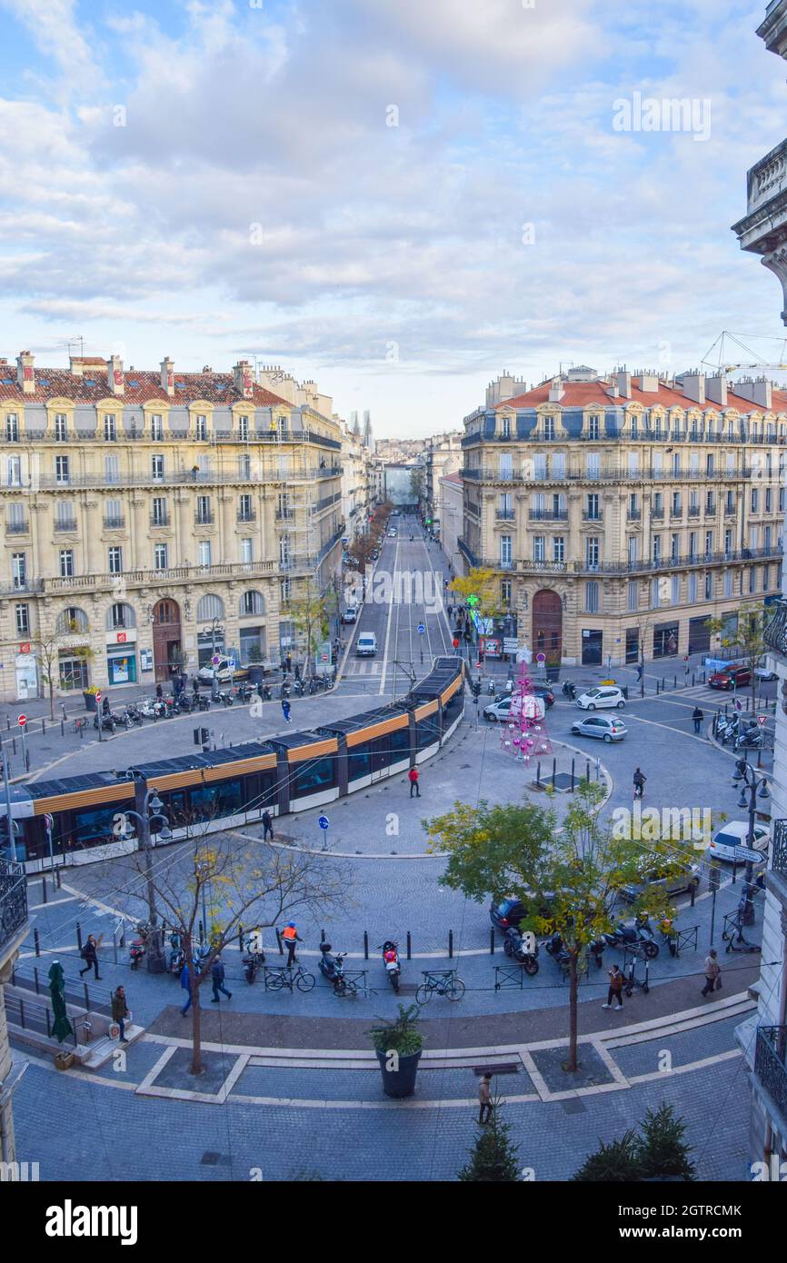 Place Sadi Carnot, Marseille, France, 2019. Banque D'Images