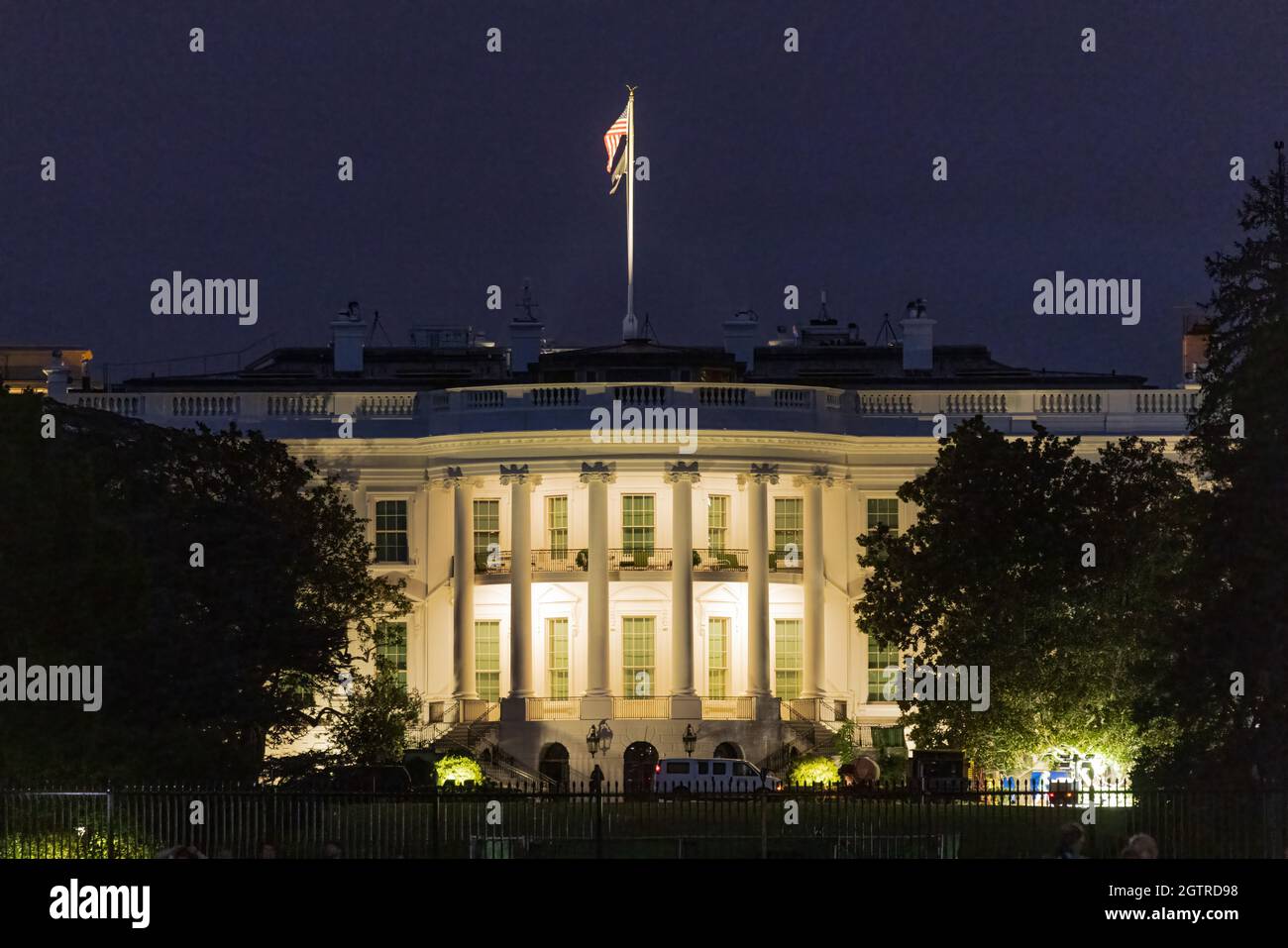 La Maison Blanche de nuit - Washington DC, United States Banque D'Images