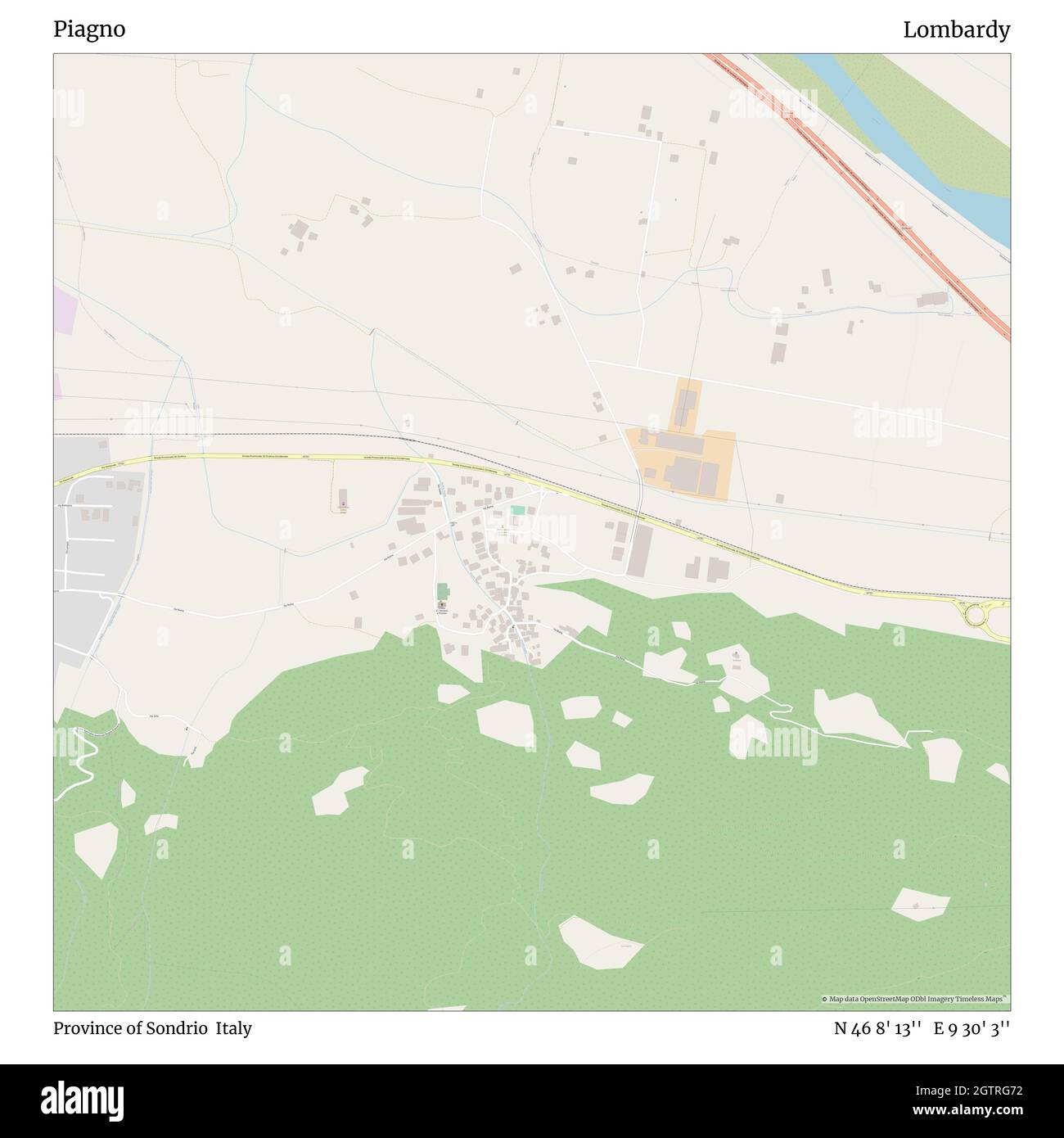 Piagno, province de Sondrio, Italie, Lombardie, N 46 8' 13'', E 9 30' 3'', carte, carte intemporelle publiée en 2021.Les voyageurs, les explorateurs et les aventuriers comme Florence Nightingale, David Livingstone, Ernest Shackleton, Lewis et Clark et Sherlock Holmes se sont appuyés sur des cartes pour planifier leurs voyages dans les coins les plus reculés du monde. Timeless Maps dresse la carte de la plupart des sites du monde, montrant ainsi la réalisation de grands rêves Banque D'Images