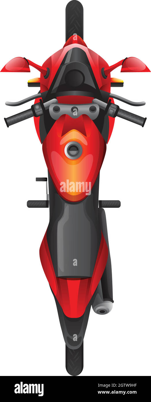 Une vue de dessus d'une moto Image Vectorielle Stock - Alamy