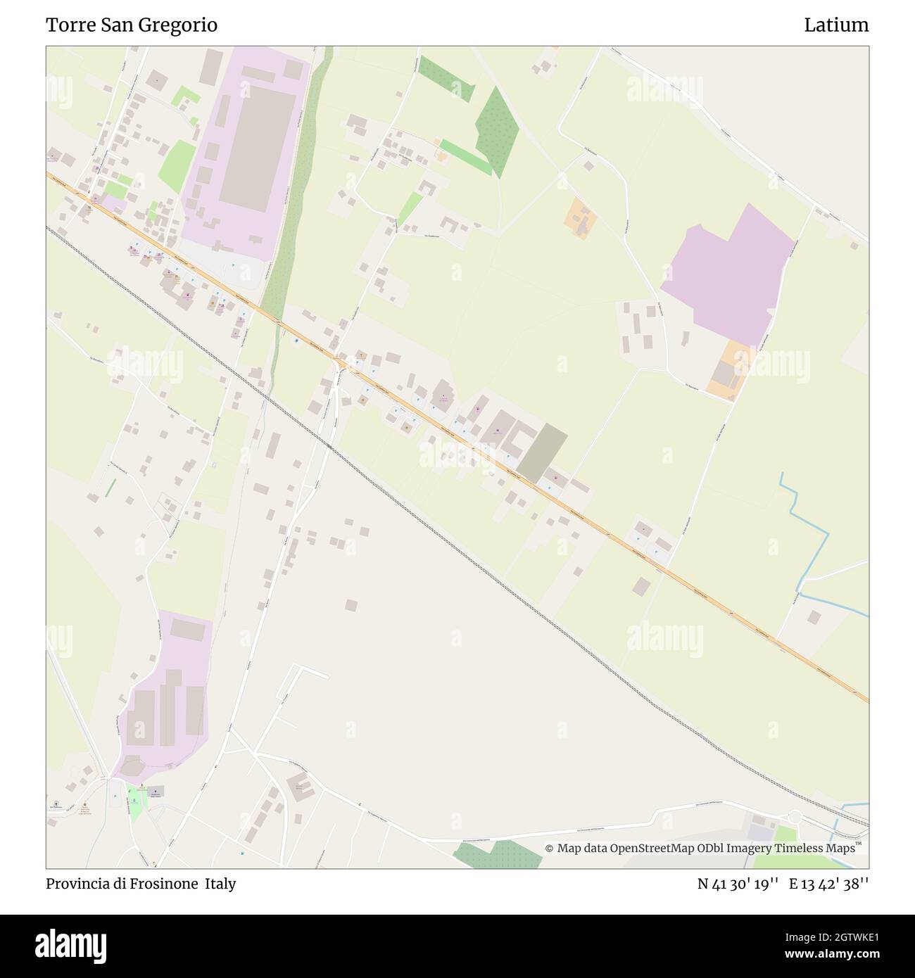 Torre San Gregorio, Provincia di Frosinone, Italie, Latium, N 41 30' 19'', E 13 42' 38'', carte, carte intemporelle publiée en 2021.Les voyageurs, les explorateurs et les aventuriers comme Florence Nightingale, David Livingstone, Ernest Shackleton, Lewis et Clark et Sherlock Holmes se sont appuyés sur des cartes pour planifier leurs voyages dans les coins les plus reculés du monde. Timeless Maps dresse la carte de la plupart des sites du monde, montrant ainsi la réalisation de grands rêves Banque D'Images