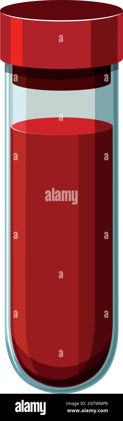 Sang humain dans le tube à essai Illustration de Vecteur