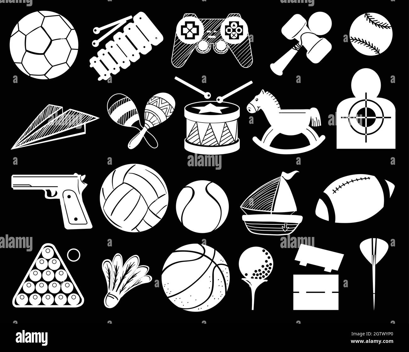 Collection de jouets Illustration de Vecteur