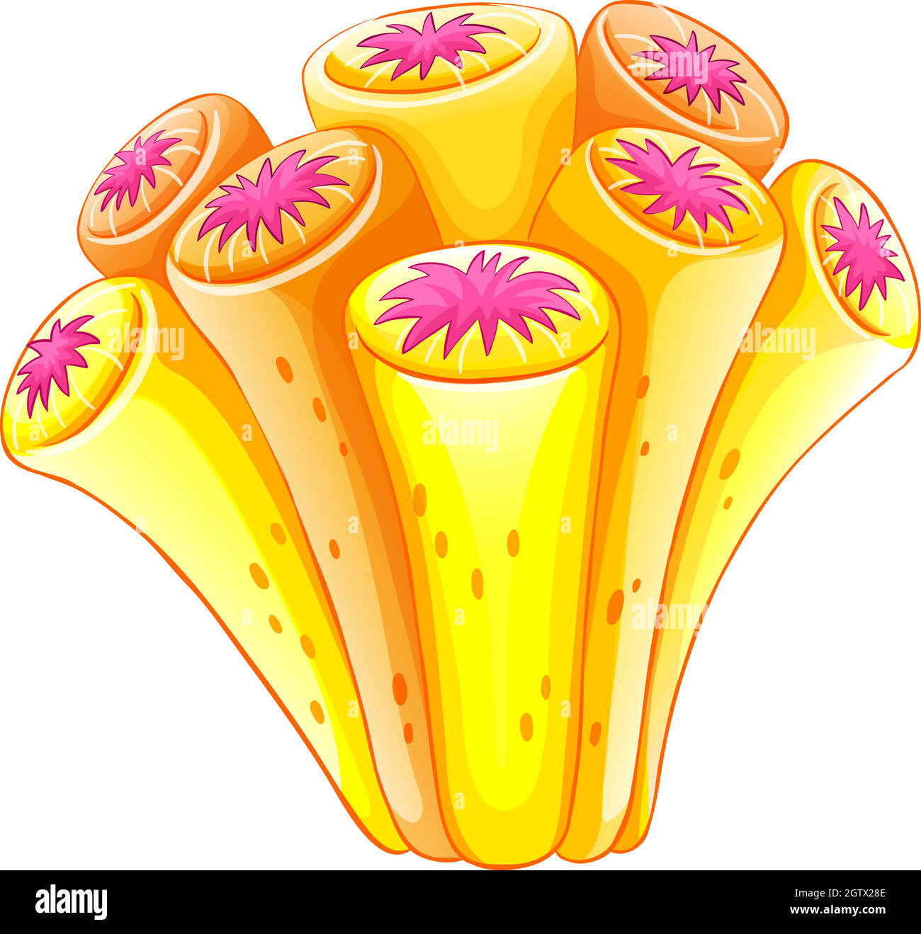 Les récifs coralliens en orange Illustration de Vecteur