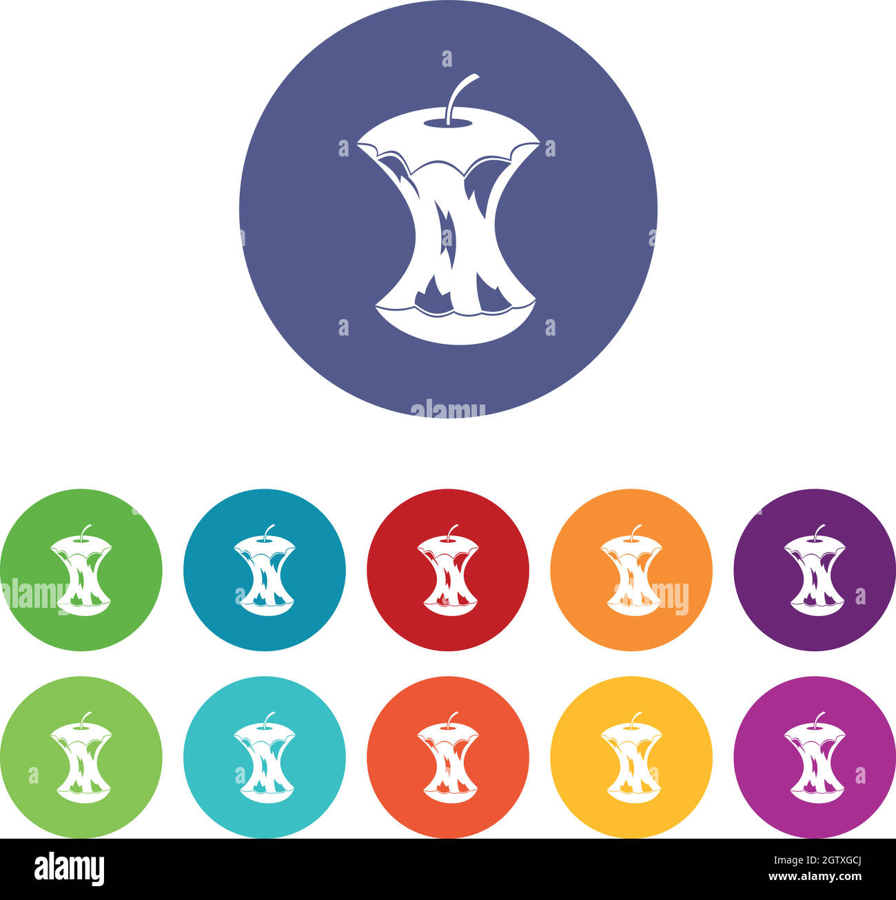 Icônes de l'ensemble de base Apple Illustration de Vecteur