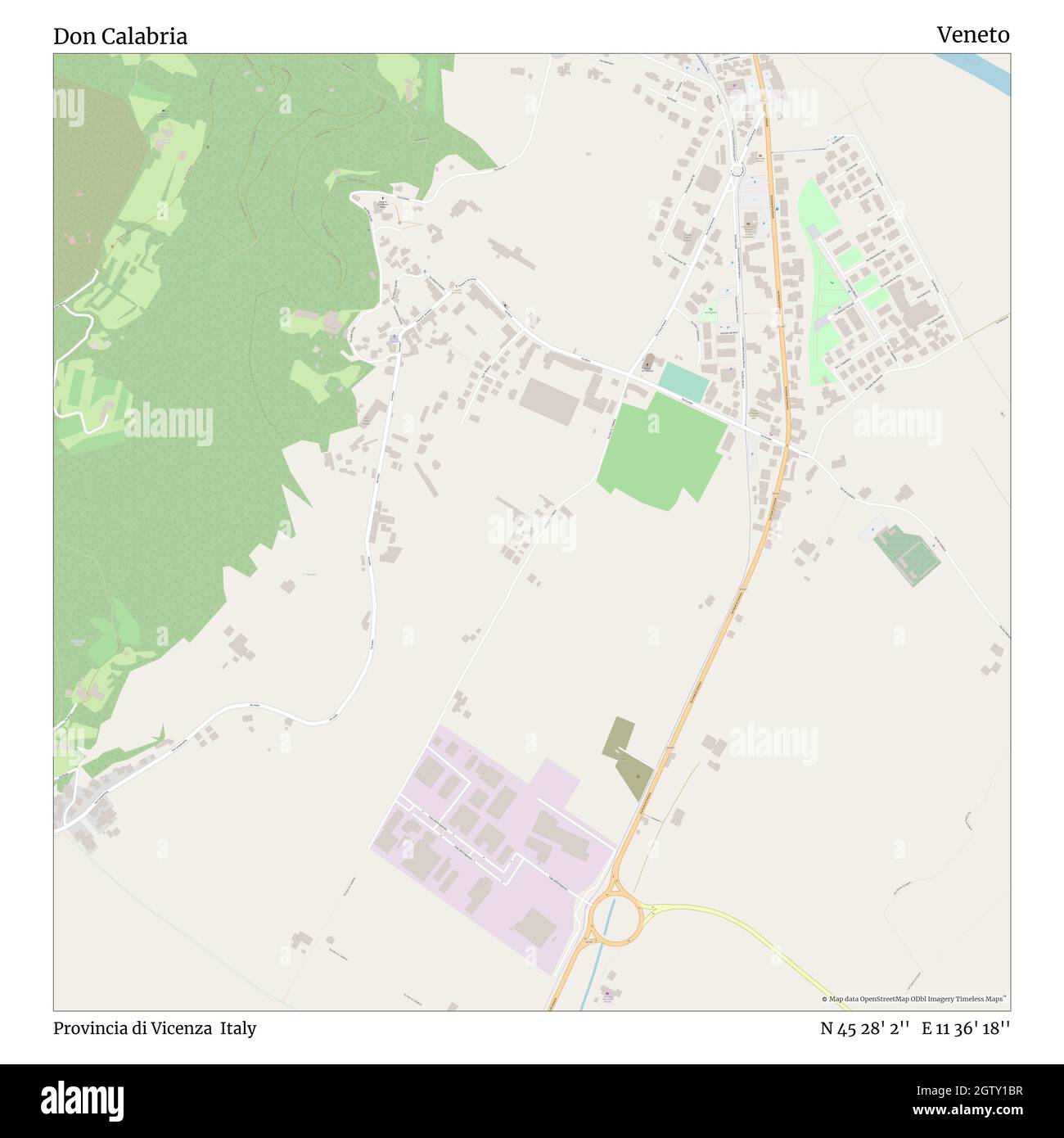 Don Calabre, Provincia di Vicenza, Italie, Vénétie, N 45 28' 2'', E 11 36' 18'', carte, carte intemporelle publiée en 2021.Les voyageurs, les explorateurs et les aventuriers comme Florence Nightingale, David Livingstone, Ernest Shackleton, Lewis et Clark et Sherlock Holmes se sont appuyés sur des cartes pour planifier leurs voyages dans les coins les plus reculés du monde. Timeless Maps dresse la carte de la plupart des sites du monde, montrant ainsi la réalisation de grands rêves Banque D'Images