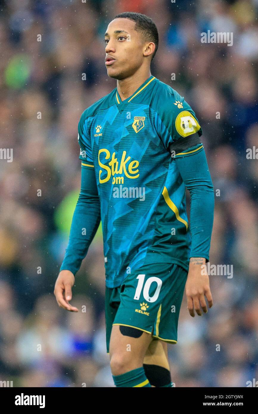 Leeds, Royaume-Uni. 02 octobre 2021. Joao Pedro #10 de Watford pendant le match à Leeds, Royaume-Uni le 10/2/2021. (Photo de James Heaton/News Images/Sipa USA) crédit: SIPA USA/Alay Live News Banque D'Images