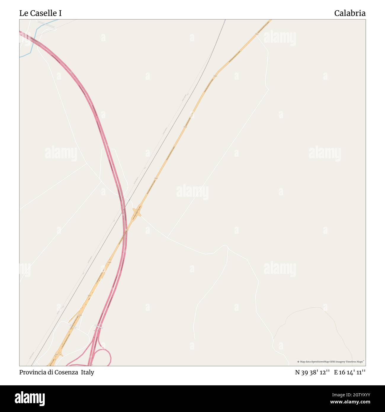 Le Caselle I, Provincia di Cosenza, Italie, Calabre, N 39 38' 12'', E 16 14' 11'', carte, carte intemporelle publiée en 2021.Les voyageurs, les explorateurs et les aventuriers comme Florence Nightingale, David Livingstone, Ernest Shackleton, Lewis et Clark et Sherlock Holmes se sont appuyés sur des cartes pour planifier leurs voyages dans les coins les plus reculés du monde. Timeless Maps dresse la carte de la plupart des sites du monde, montrant ainsi la réalisation de grands rêves Banque D'Images