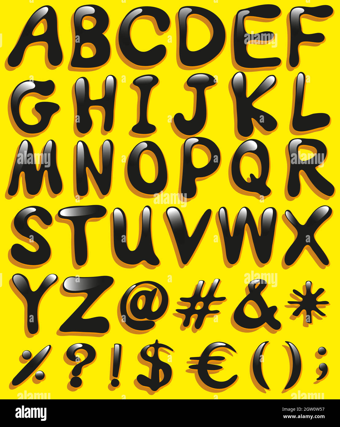 Grandes lettres de l'alphabet Illustration de Vecteur