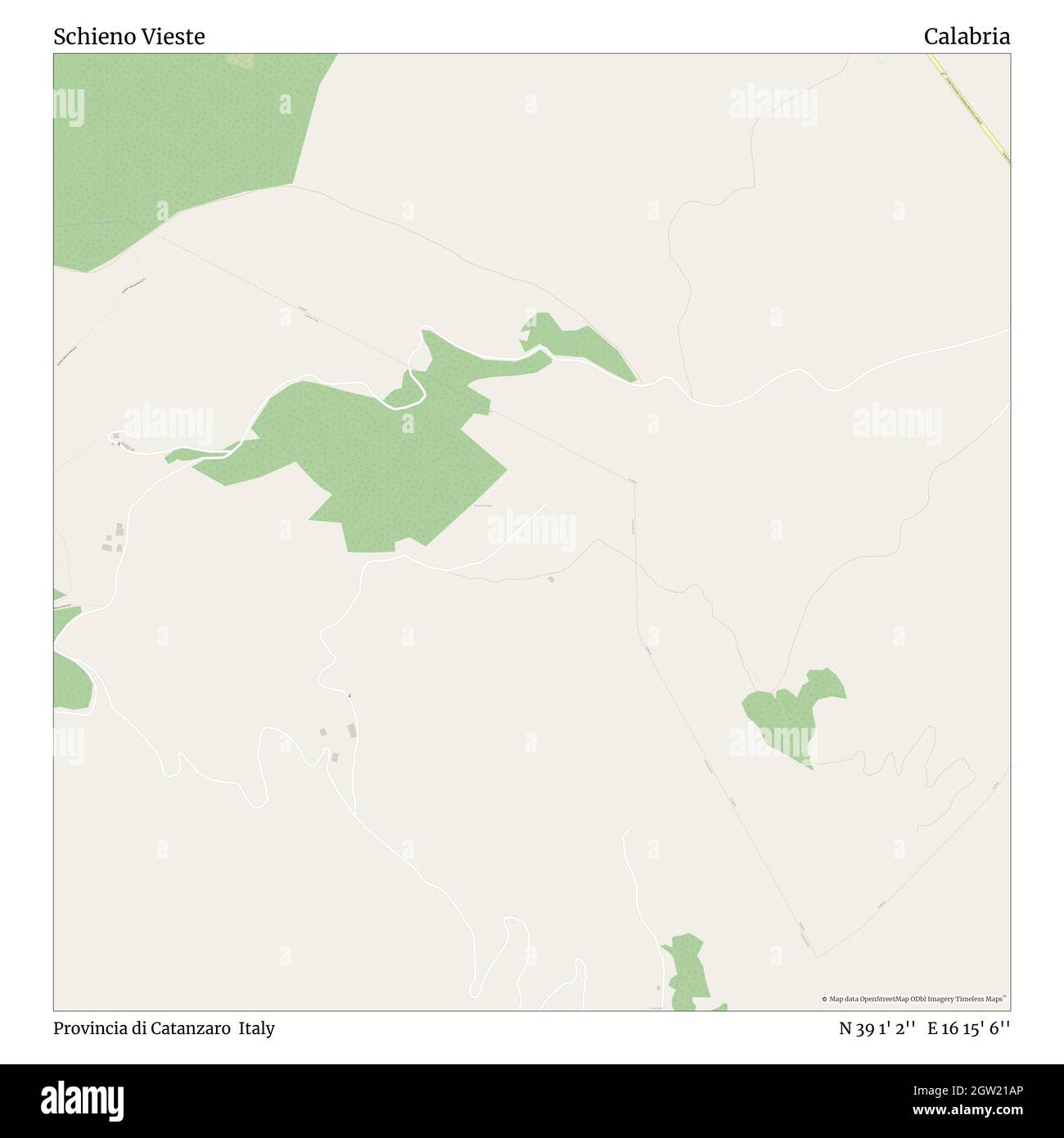 Schieno Vieste, Provincia di Catanzaro, Italie, Calabre, N 39 1' 2'', E 16 15' 6'', carte, carte intemporelle publiée en 2021.Les voyageurs, les explorateurs et les aventuriers comme Florence Nightingale, David Livingstone, Ernest Shackleton, Lewis et Clark et Sherlock Holmes se sont appuyés sur des cartes pour planifier leurs voyages dans les coins les plus reculés du monde. Timeless Maps dresse la carte de la plupart des sites du monde, montrant ainsi la réalisation de grands rêves Banque D'Images