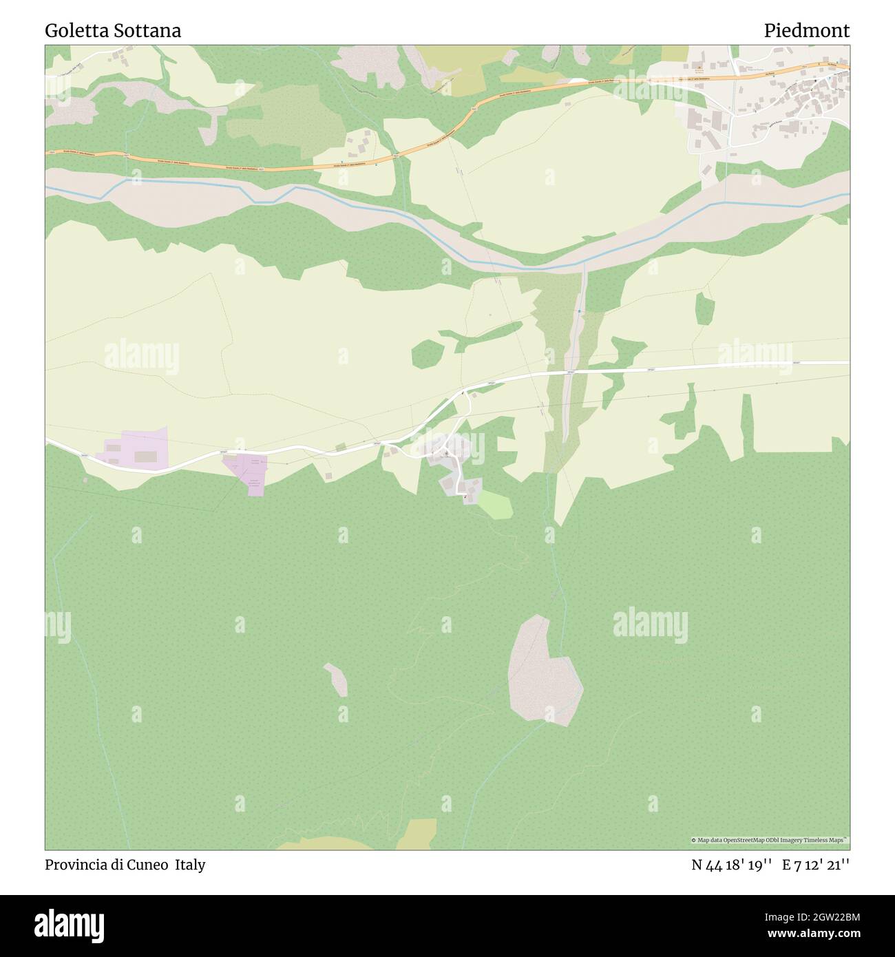 Goletta Sottana, Provincia di Cuneo, Italie, Piémont, N 44 18' 19'', E 7 12' 21'', carte, carte intemporelle publiée en 2021.Les voyageurs, les explorateurs et les aventuriers comme Florence Nightingale, David Livingstone, Ernest Shackleton, Lewis et Clark et Sherlock Holmes se sont appuyés sur des cartes pour planifier leurs voyages dans les coins les plus reculés du monde. Timeless Maps dresse la carte de la plupart des sites du monde, montrant ainsi la réalisation de grands rêves Banque D'Images