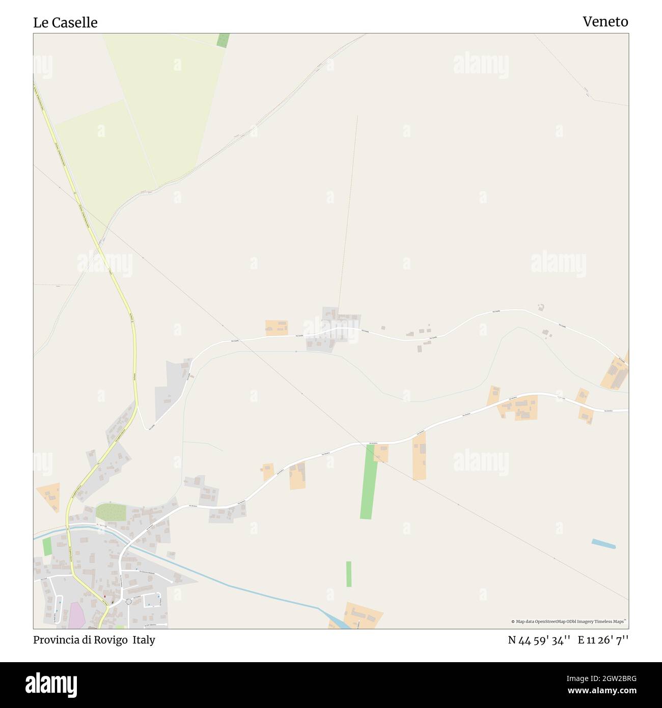 Le Caselle, Provincia di Rovigo, Italie, Vénétie, N 44 59' 34'', E 11 26' 7'', carte, carte intemporelle publiée en 2021.Les voyageurs, les explorateurs et les aventuriers comme Florence Nightingale, David Livingstone, Ernest Shackleton, Lewis et Clark et Sherlock Holmes se sont appuyés sur des cartes pour planifier leurs voyages dans les coins les plus reculés du monde. Timeless Maps dresse la carte de la plupart des sites du monde, montrant ainsi la réalisation de grands rêves Banque D'Images