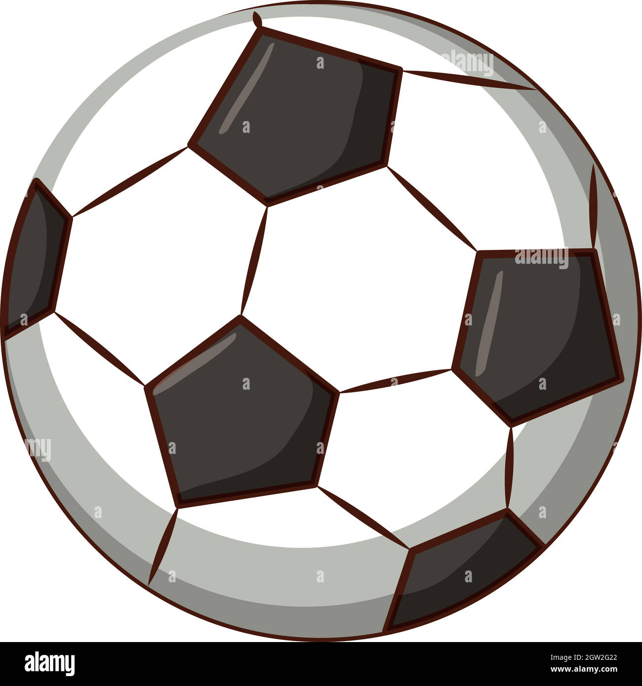 Ballon de football sur fond blanc Illustration de Vecteur