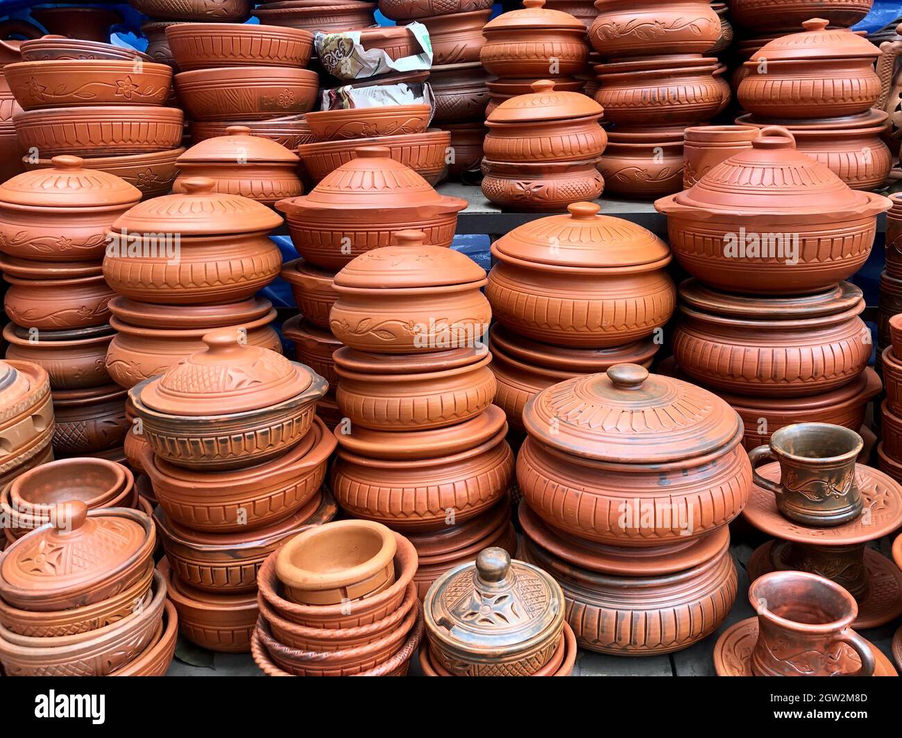 Poterie, ustensiles Clay, batterie de cuisine écologique au Bangladesh  Photo Stock - Alamy