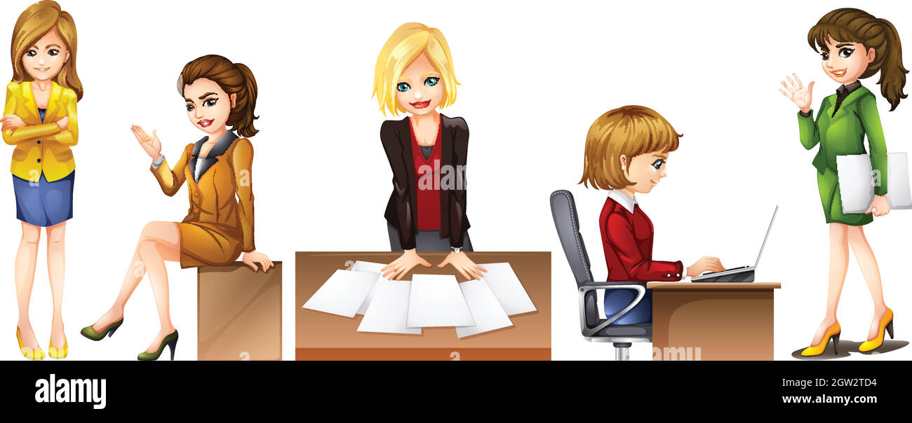 Employés de bureau Illustration de Vecteur