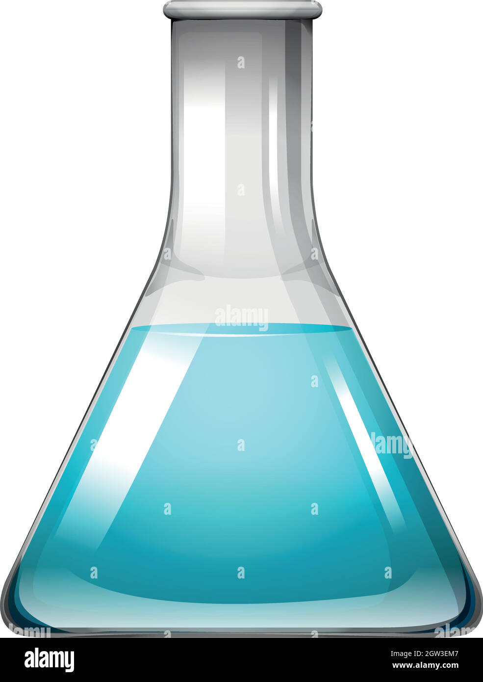 Liquide bleu dans le récipient Illustration de Vecteur