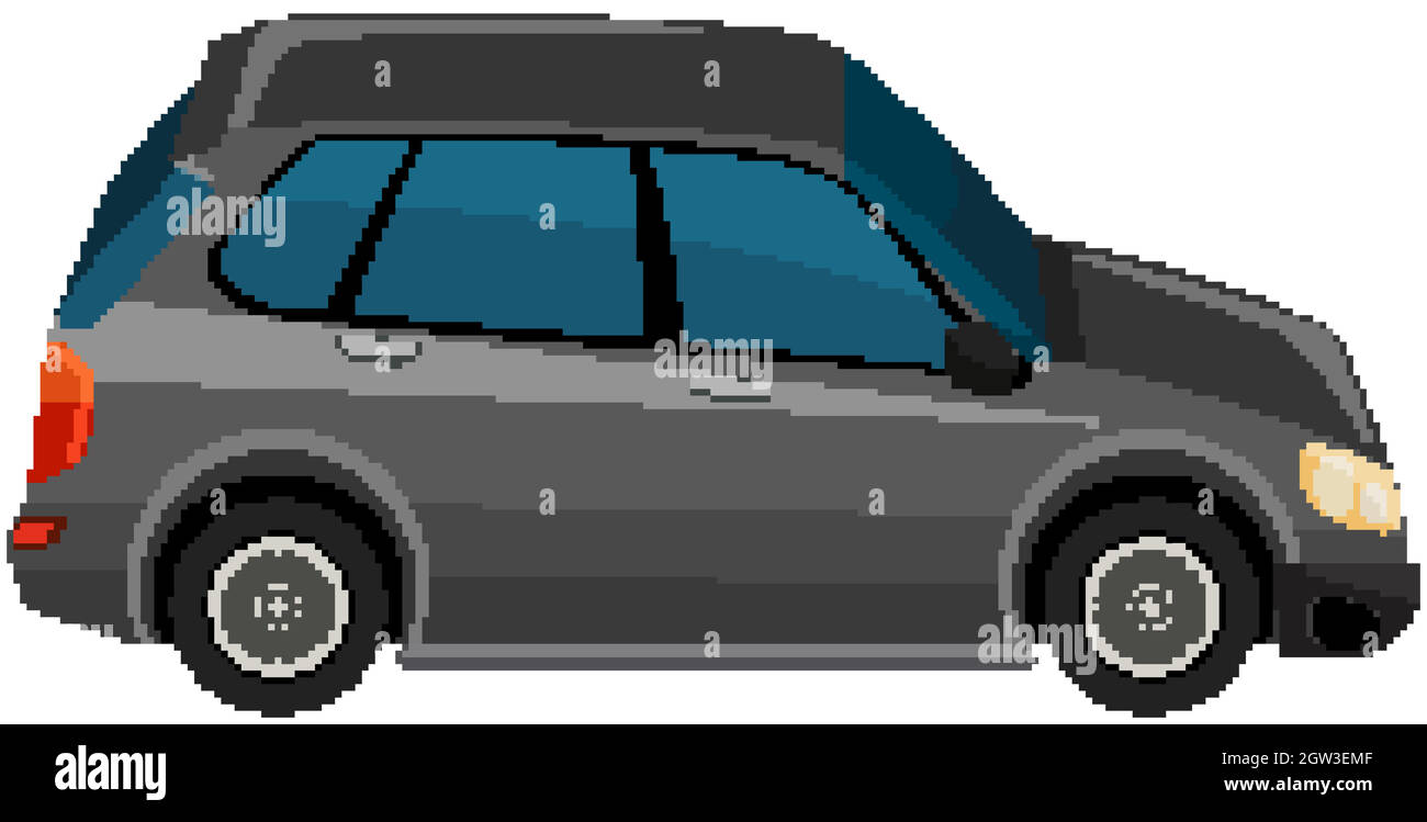 SUV noir sur fond blanc Illustration de Vecteur