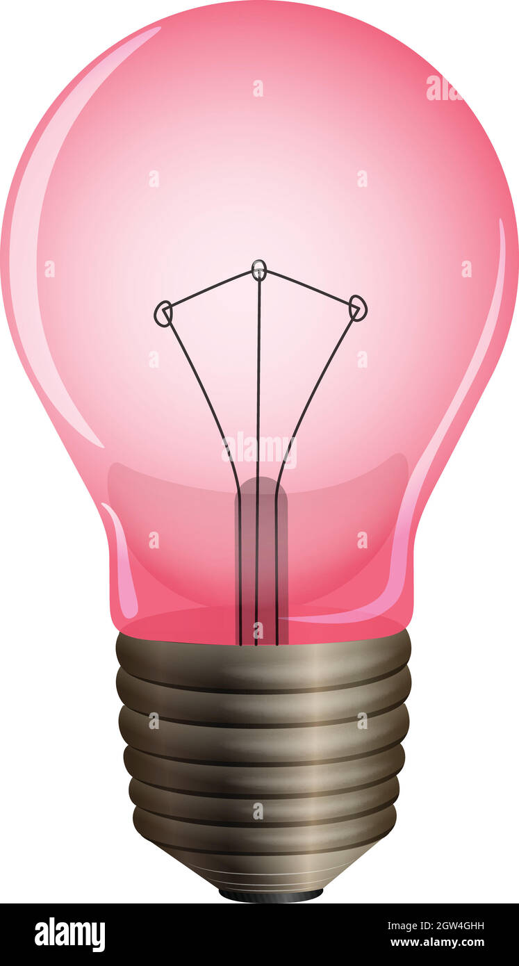 Une ampoule rose Illustration de Vecteur