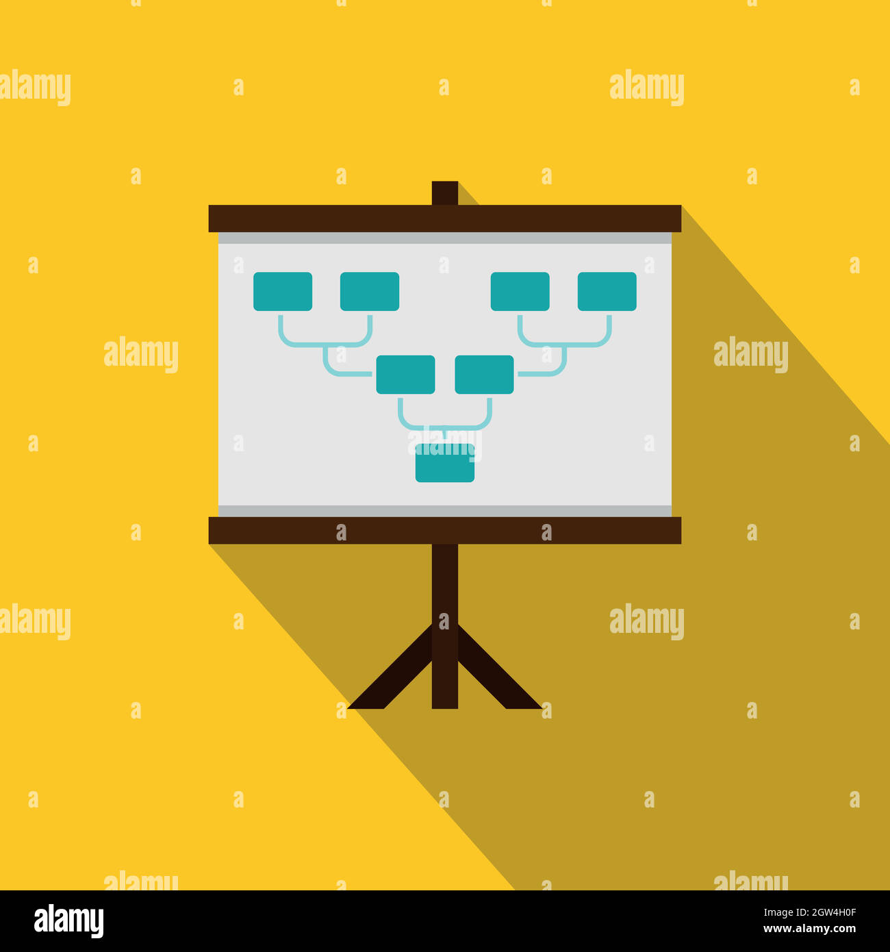 La formation de l'équipe avec le Conseil, l'icône de style plat Illustration de Vecteur