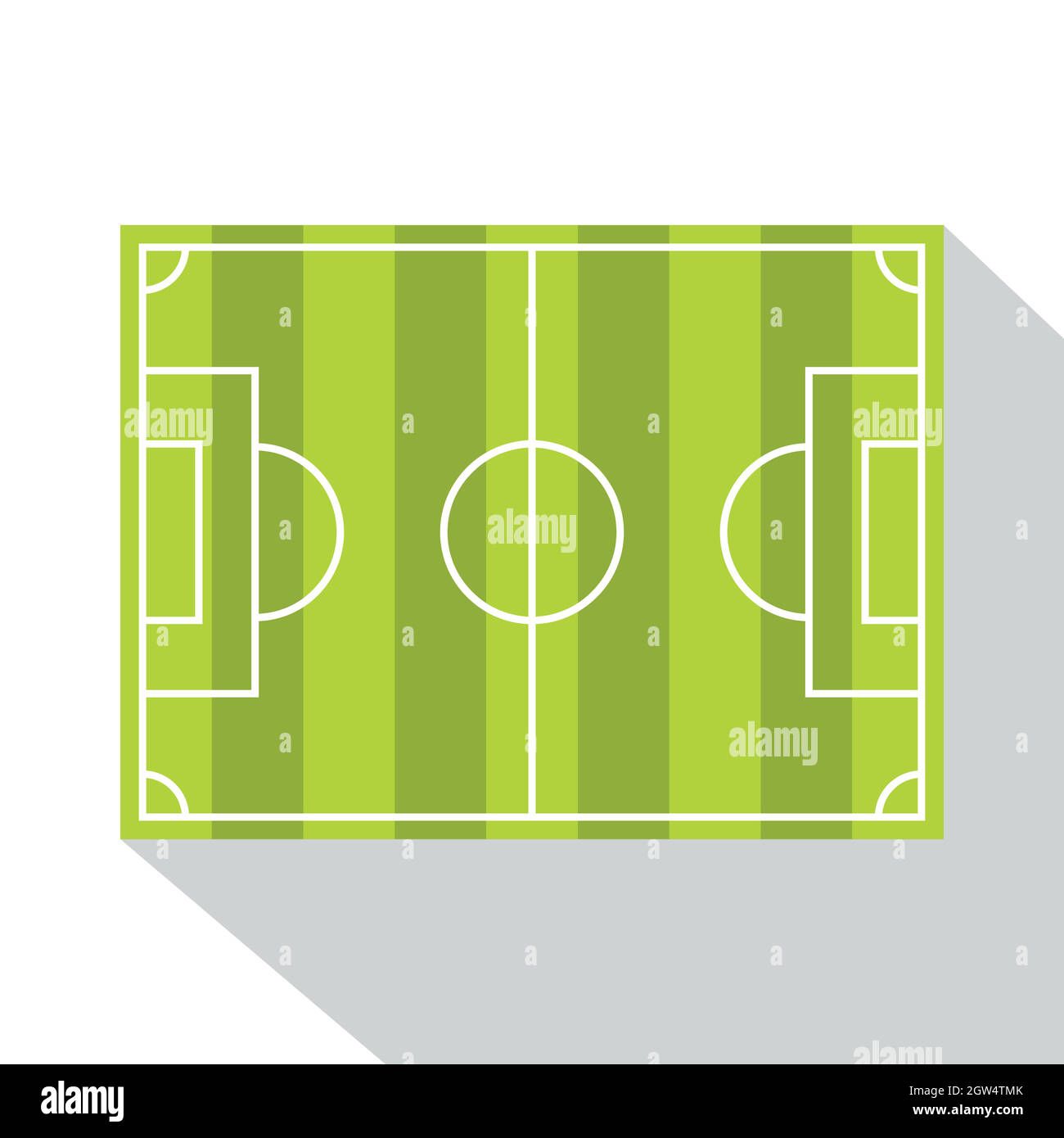 Terrain de soccer ou de football icône grass field Illustration de Vecteur