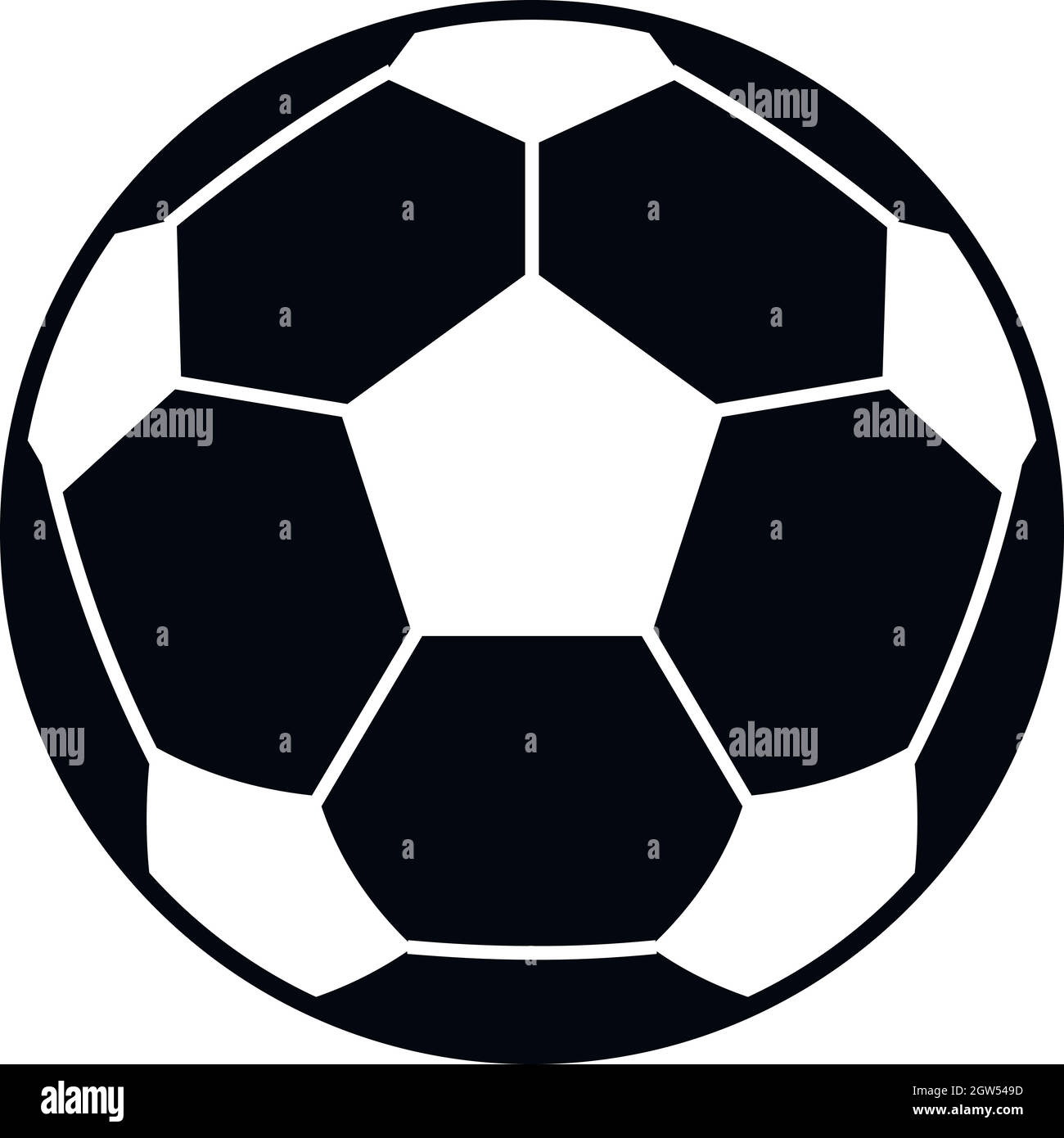 Ballon de soccer de football, l'icône de style simple. Illustration de Vecteur