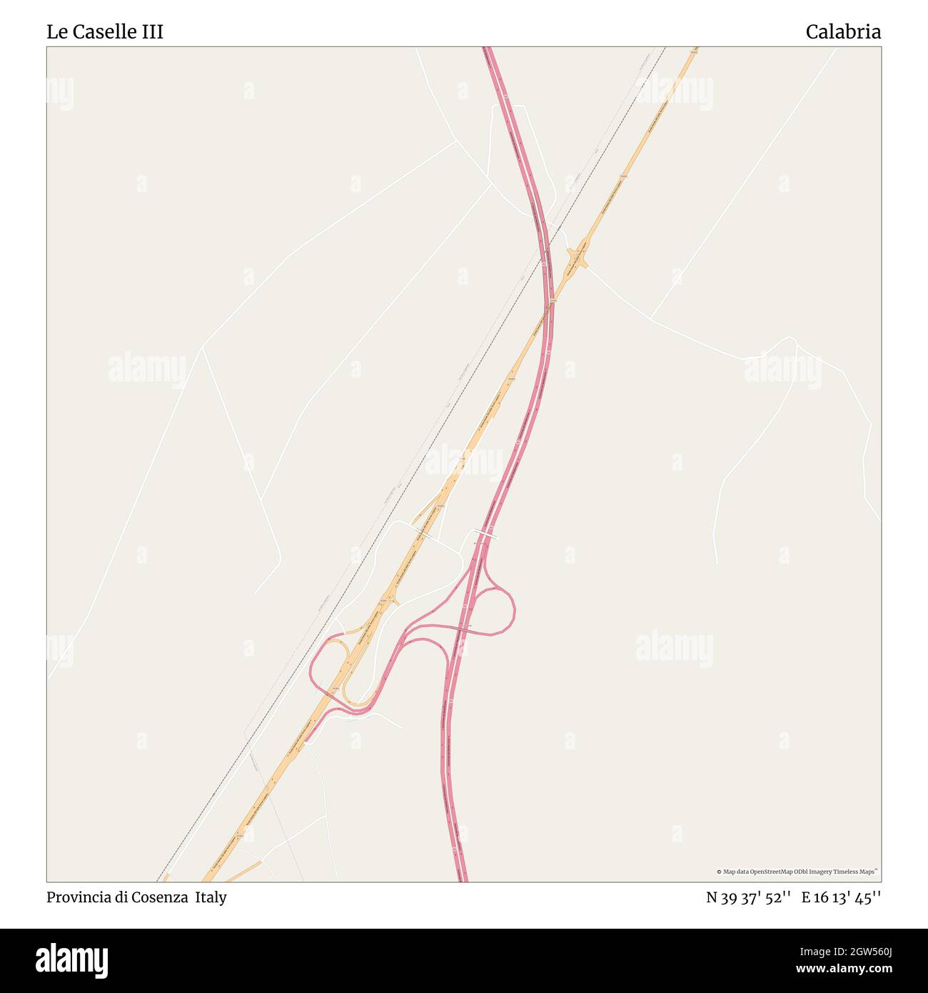 Le Caselle III, Provincia di Cosenza, Italie, Calabre, N 39 37' 52'', E 16 13' 45'', carte, carte intemporelle publiée en 2021.Les voyageurs, les explorateurs et les aventuriers comme Florence Nightingale, David Livingstone, Ernest Shackleton, Lewis et Clark et Sherlock Holmes se sont appuyés sur des cartes pour planifier leurs voyages dans les coins les plus reculés du monde. Timeless Maps dresse la carte de la plupart des sites du monde, montrant ainsi la réalisation de grands rêves Banque D'Images