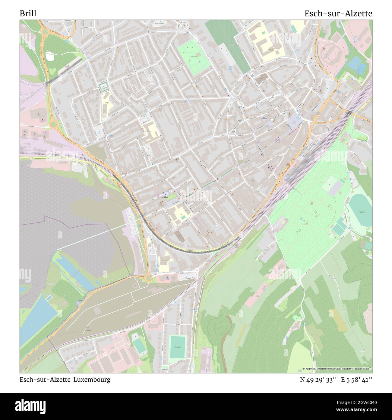 Bill, Esch-sur-Alzette, Luxembourg, Esch-sur-Alzette, N 49 29' 33'', E 5 58' 41'', carte, carte intemporelle publiée en 2021.Les voyageurs, les explorateurs et les aventuriers comme Florence Nightingale, David Livingstone, Ernest Shackleton, Lewis et Clark et Sherlock Holmes se sont appuyés sur des cartes pour planifier leurs voyages dans les coins les plus reculés du monde. Timeless Maps dresse la carte de la plupart des sites du monde, montrant ainsi la réalisation de grands rêves Banque D'Images