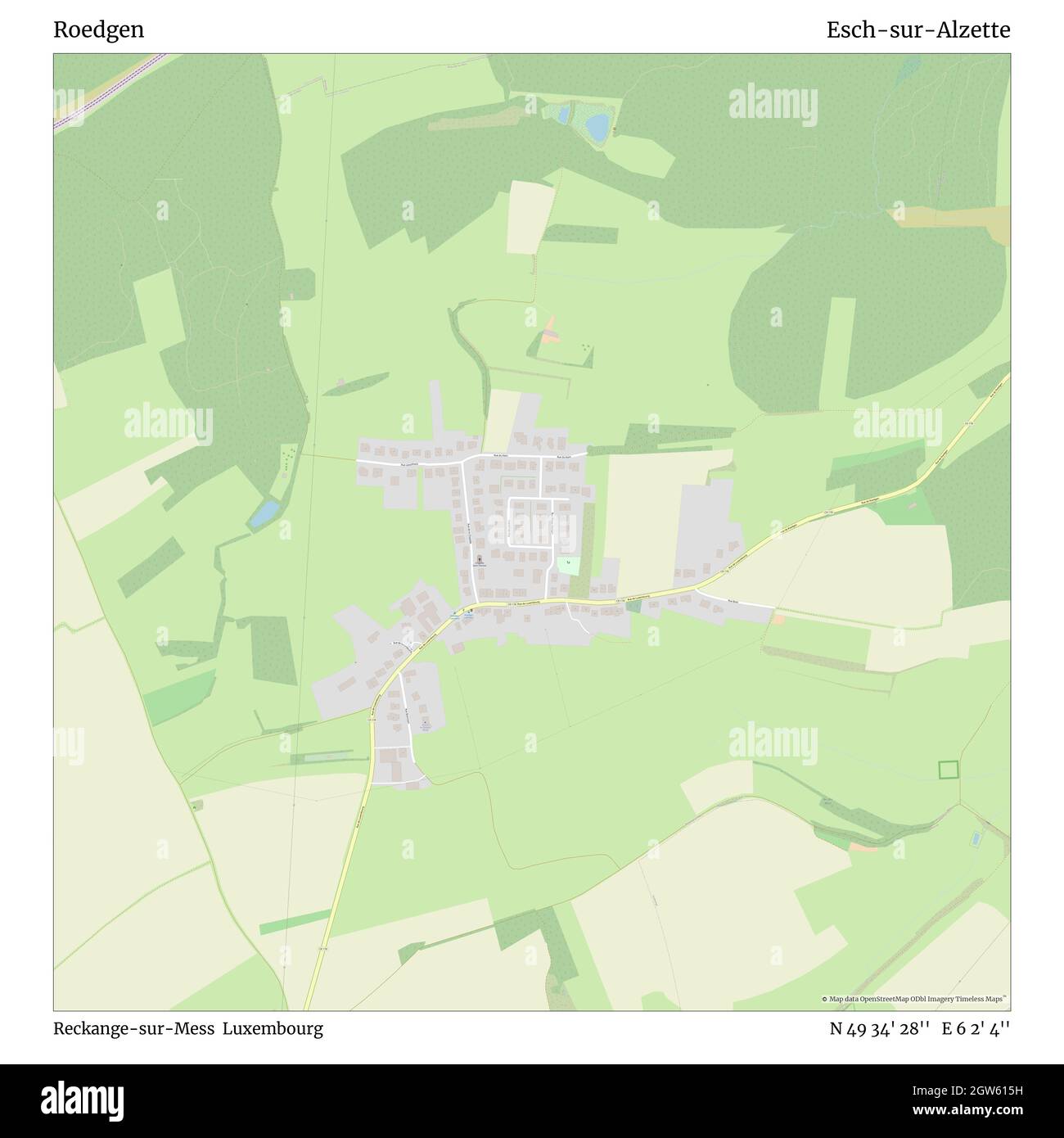 Roedgen, Reckange-sur-Mess, Luxembourg, Esch-sur-Alzette, N 49 34' 28'', E 6 2' 4'', carte, carte intemporelle publiée en 2021.Les voyageurs, les explorateurs et les aventuriers comme Florence Nightingale, David Livingstone, Ernest Shackleton, Lewis et Clark et Sherlock Holmes se sont appuyés sur des cartes pour planifier leurs voyages dans les coins les plus reculés du monde. Timeless Maps dresse la carte de la plupart des sites du monde, montrant ainsi la réalisation de grands rêves Banque D'Images