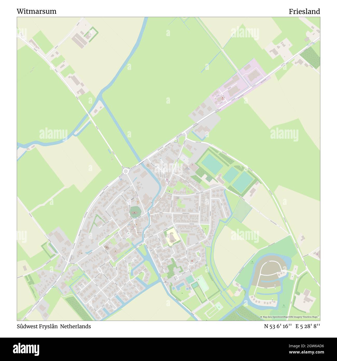 Witmarsum, Sûdwest Fryslân, pays-Bas, Frise, N 53 6' 16'', E 5 28' 8'', carte, carte intemporelle publiée en 2021.Les voyageurs, les explorateurs et les aventuriers comme Florence Nightingale, David Livingstone, Ernest Shackleton, Lewis et Clark et Sherlock Holmes se sont appuyés sur des cartes pour planifier leurs voyages dans les coins les plus reculés du monde. Timeless Maps dresse la carte de la plupart des sites du monde, montrant ainsi la réalisation de grands rêves Banque D'Images