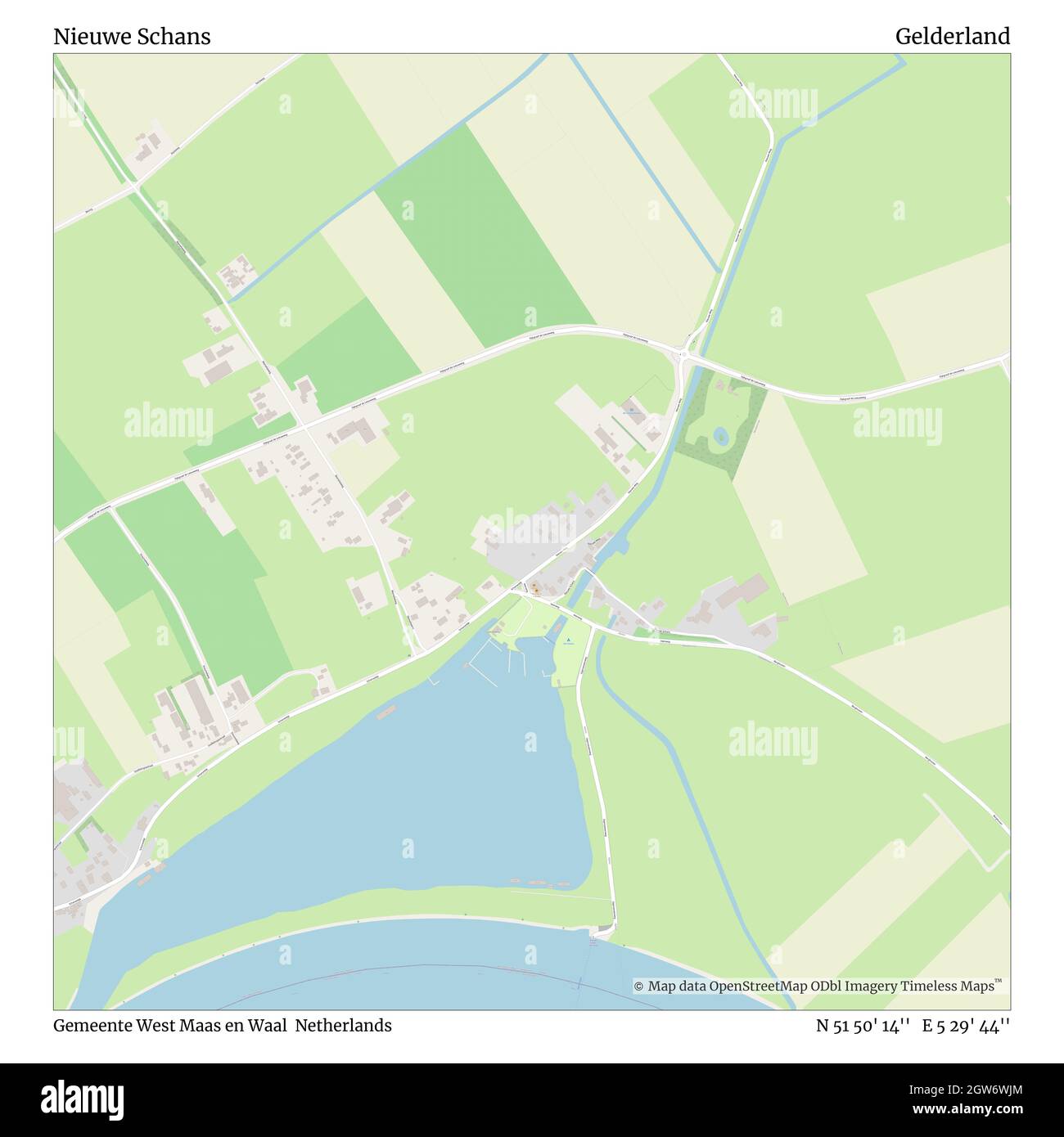 Nieuwe Schans, Gemeente West Maas en Waal, pays-Bas, Gelderland, N 51 50' 14'', E 5 29' 44'', carte, carte intemporelle publiée en 2021.Les voyageurs, les explorateurs et les aventuriers comme Florence Nightingale, David Livingstone, Ernest Shackleton, Lewis et Clark et Sherlock Holmes se sont appuyés sur des cartes pour planifier leurs voyages dans les coins les plus reculés du monde. Timeless Maps dresse la carte de la plupart des sites du monde, montrant ainsi la réalisation de grands rêves Banque D'Images