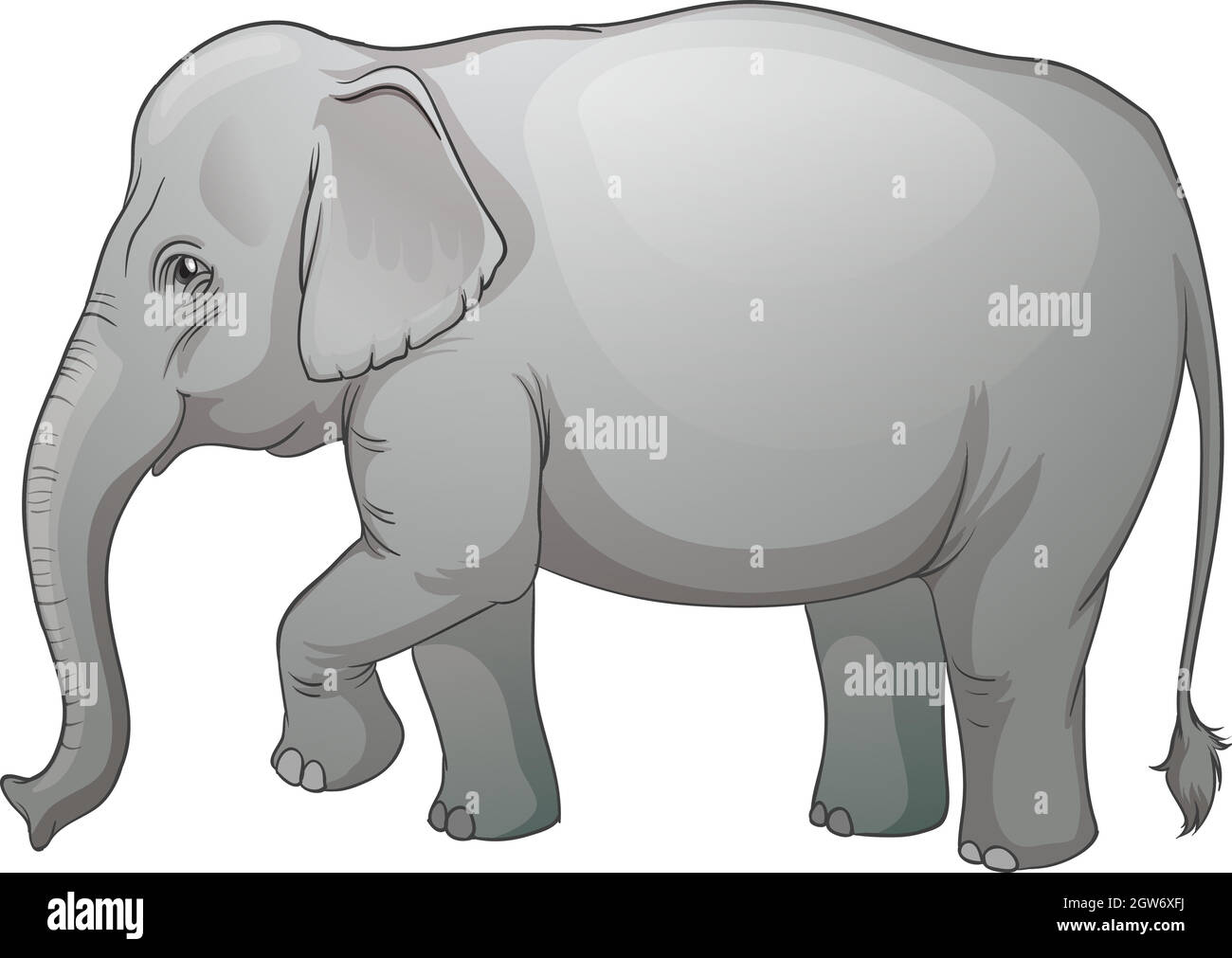 L'éléphant d'Asie Illustration de Vecteur