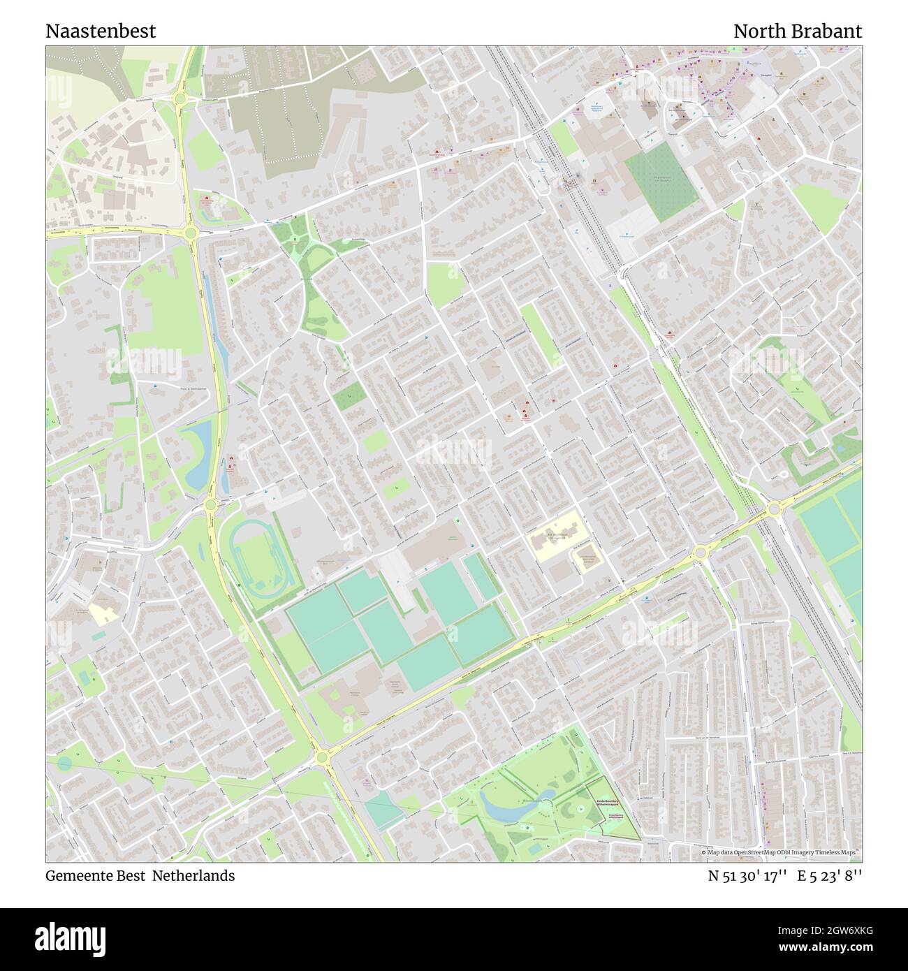 NaatenBEST, Gemeente Best, pays-Bas, Brabant Nord, N 51 30' 17'', E 5 23' 8'', carte, carte intemporelle publiée en 2021.Les voyageurs, les explorateurs et les aventuriers comme Florence Nightingale, David Livingstone, Ernest Shackleton, Lewis et Clark et Sherlock Holmes se sont appuyés sur des cartes pour planifier leurs voyages dans les coins les plus reculés du monde. Timeless Maps dresse la carte de la plupart des sites du monde, montrant ainsi la réalisation de grands rêves Banque D'Images