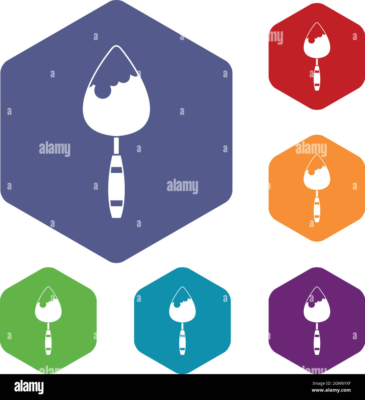 Truelle Construction icons set Illustration de Vecteur