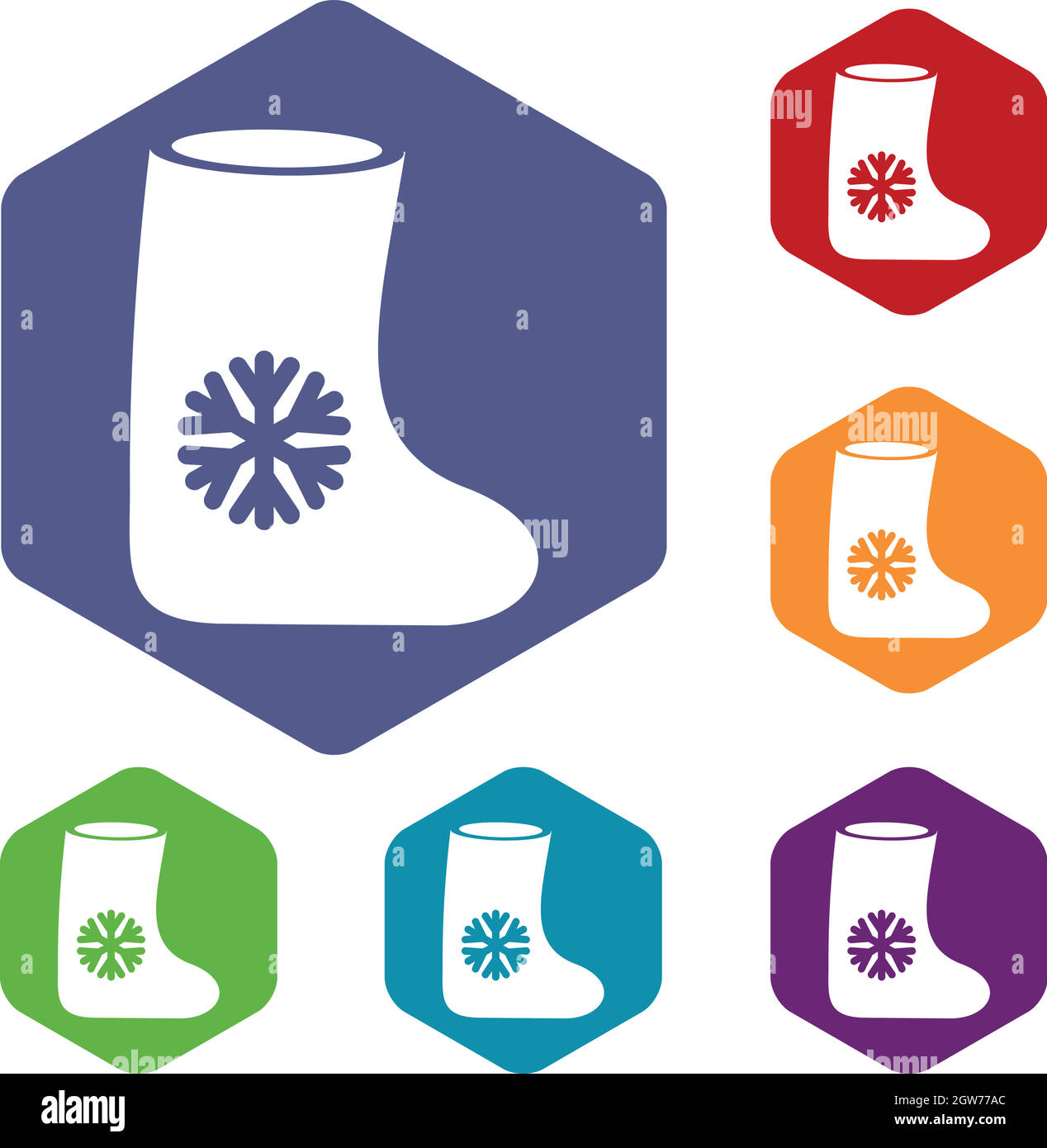 Bottes de feutre icons set Illustration de Vecteur