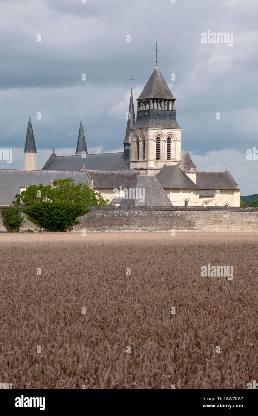 Abbaye royale de notre-Dame de Fontevraud (XIIe-XVIe siècle), Fontevraud-l'Abbaye, Vallée de la Loire classée au patrimoine mondial de l'UNESCO, Maine-et-Loire (49) Banque D'Images