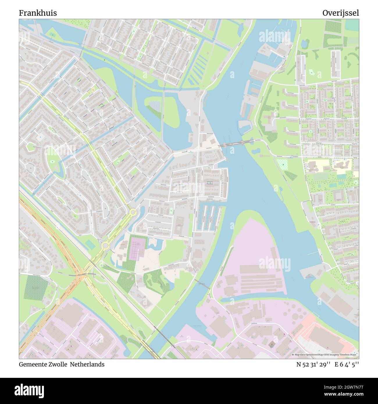 Frankhuis, Gemeente Zwolle, pays-Bas, Overijssel, N 52 31' 29'', E 6 4' 5'', carte, carte intemporelle publiée en 2021.Les voyageurs, les explorateurs et les aventuriers comme Florence Nightingale, David Livingstone, Ernest Shackleton, Lewis et Clark et Sherlock Holmes se sont appuyés sur des cartes pour planifier leurs voyages dans les coins les plus reculés du monde. Timeless Maps dresse la carte de la plupart des sites du monde, montrant ainsi la réalisation de grands rêves Banque D'Images