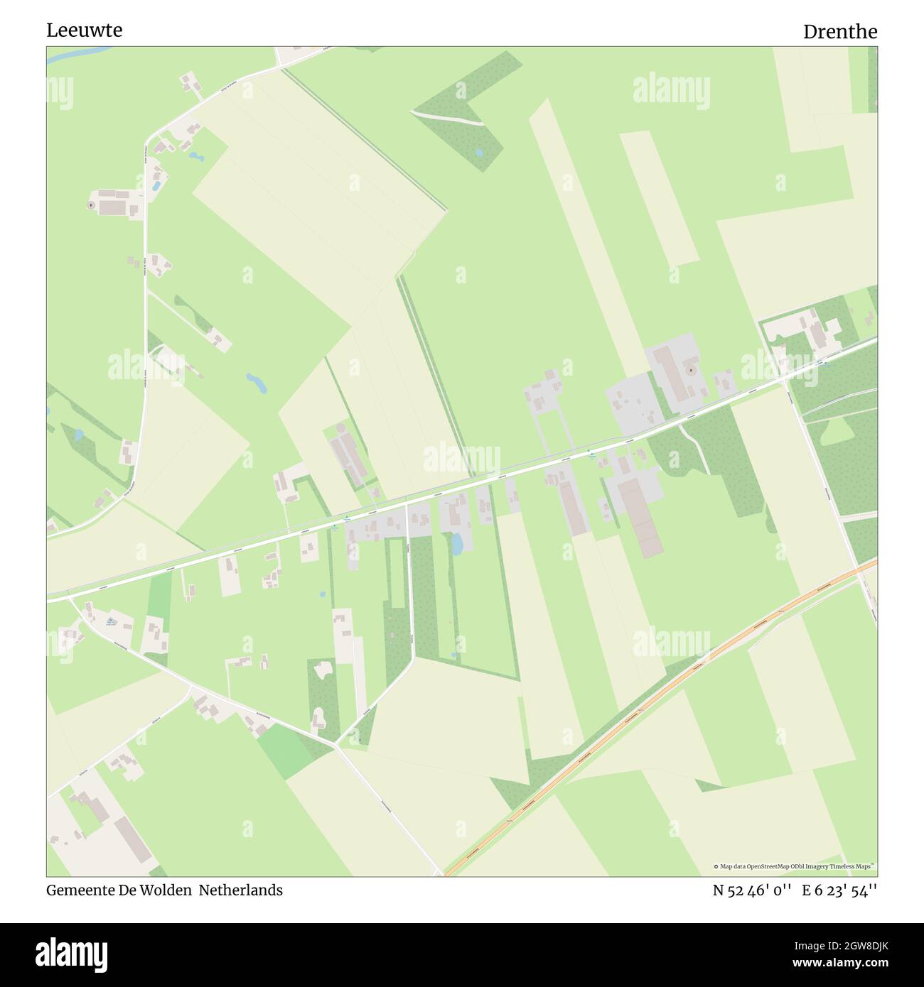 Leeuwte, Gemeente de Wolden, pays-Bas, Drenthe, N 52 46' 0', E 6 23' 54'', carte, carte intemporelle publiée en 2021.Les voyageurs, les explorateurs et les aventuriers comme Florence Nightingale, David Livingstone, Ernest Shackleton, Lewis et Clark et Sherlock Holmes se sont appuyés sur des cartes pour planifier leurs voyages dans les coins les plus reculés du monde. Timeless Maps dresse la carte de la plupart des sites du monde, montrant ainsi la réalisation de grands rêves Banque D'Images