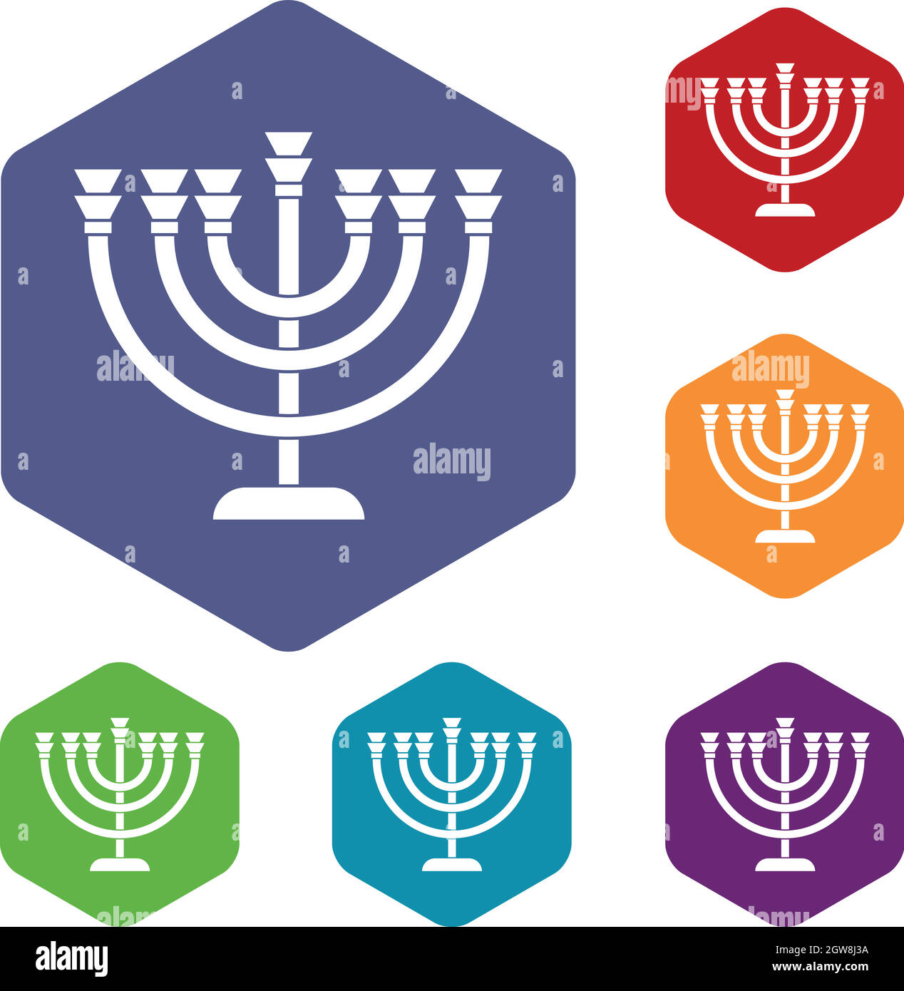 La menorah icons set Illustration de Vecteur